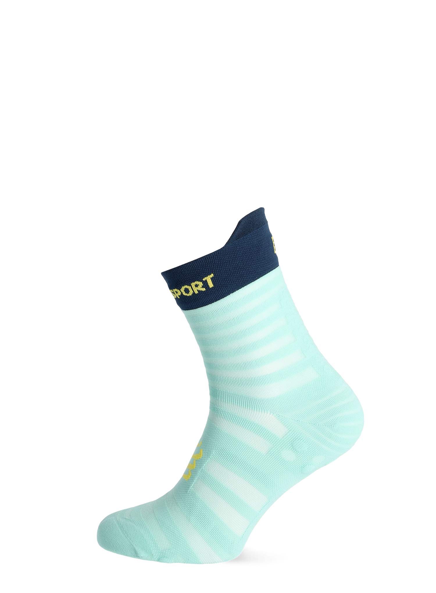 Běžecké ponožky Compressport Pro Racing v4.0 UL Run High - shell blue/blue