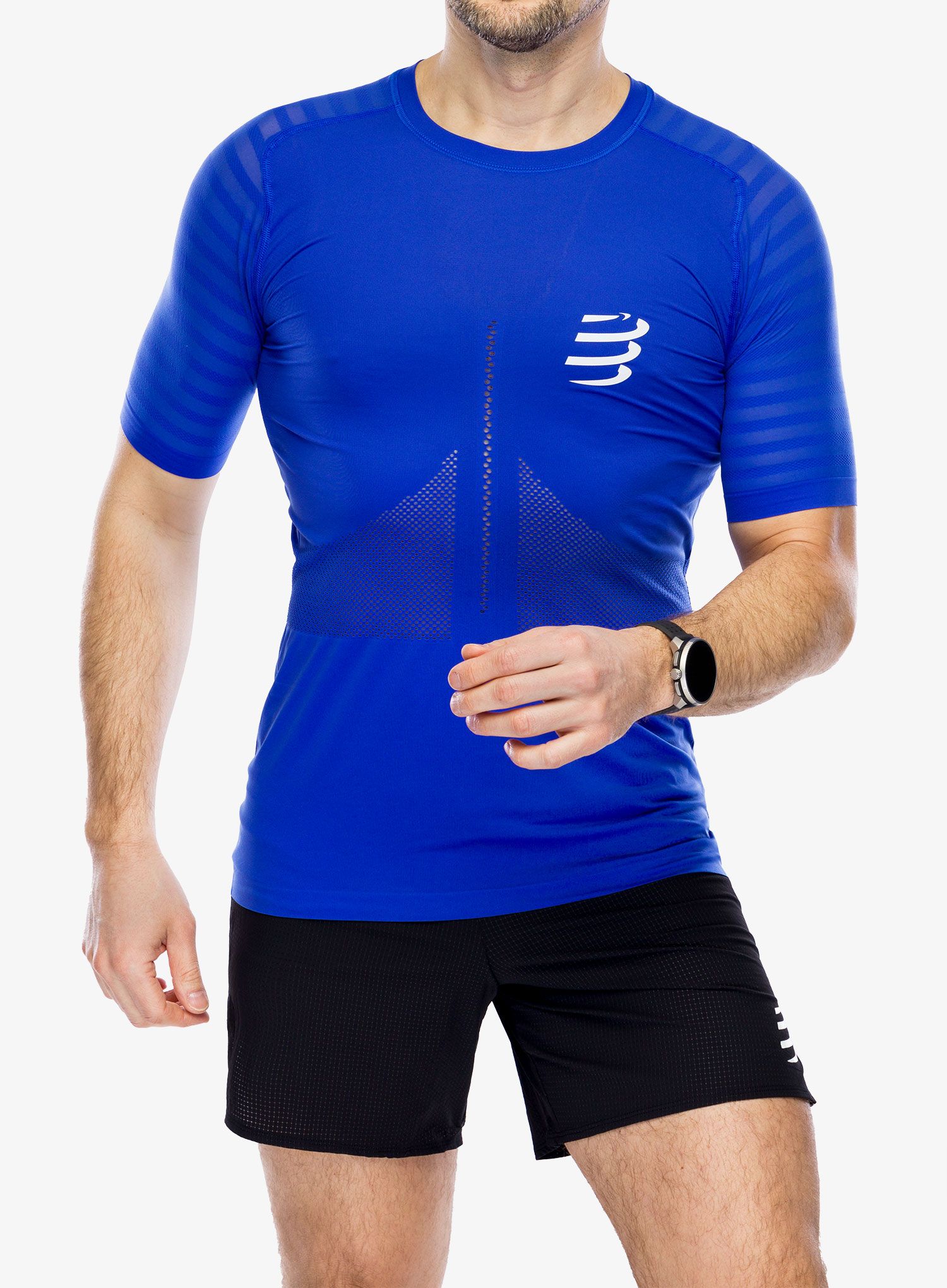 Běžecké tričko Compressport Racing SS T-Shirt - dazz blue