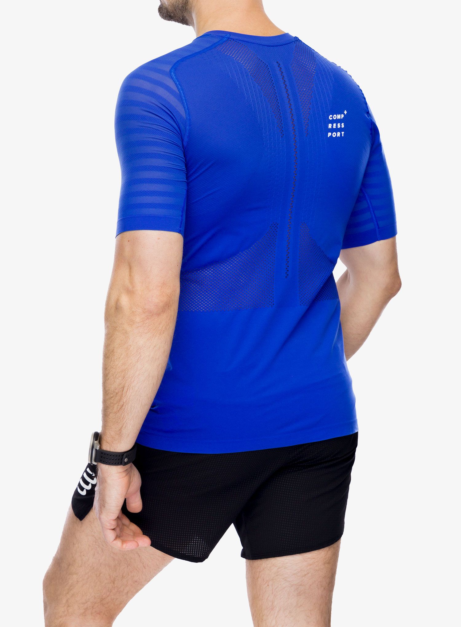 Běžecké tričko Compressport Racing SS T-Shirt - dazz blue