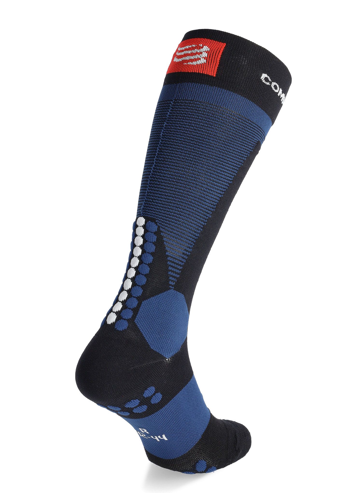 Skialpové ponožky Compressport Ski Touring Full Socks - black/estate blue