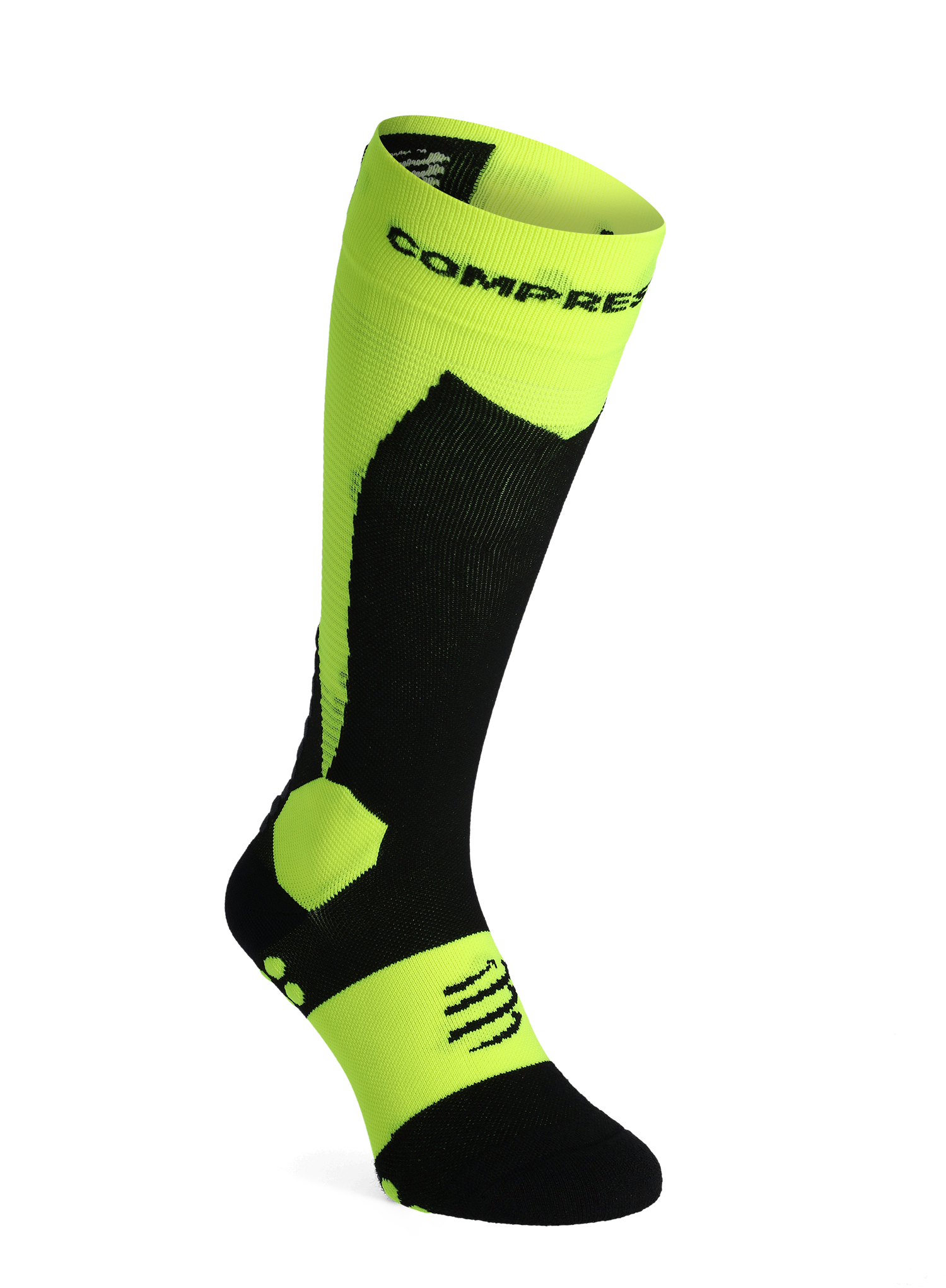 Skialpové ponožky Compressport Ski Touring Full Socks - safe yellow/black