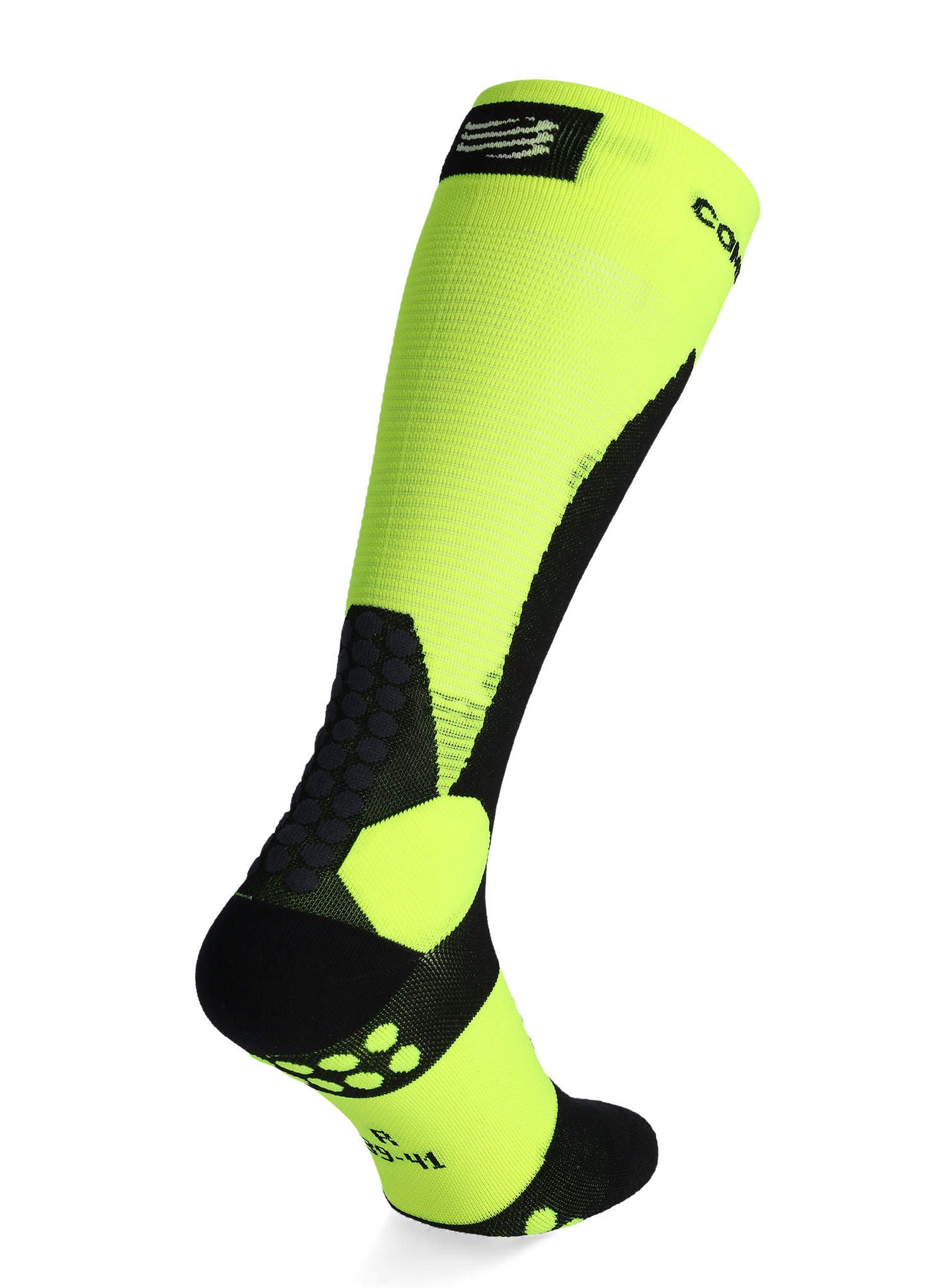 Skialpové ponožky Compressport Ski Touring Full Socks - safe yellow/black