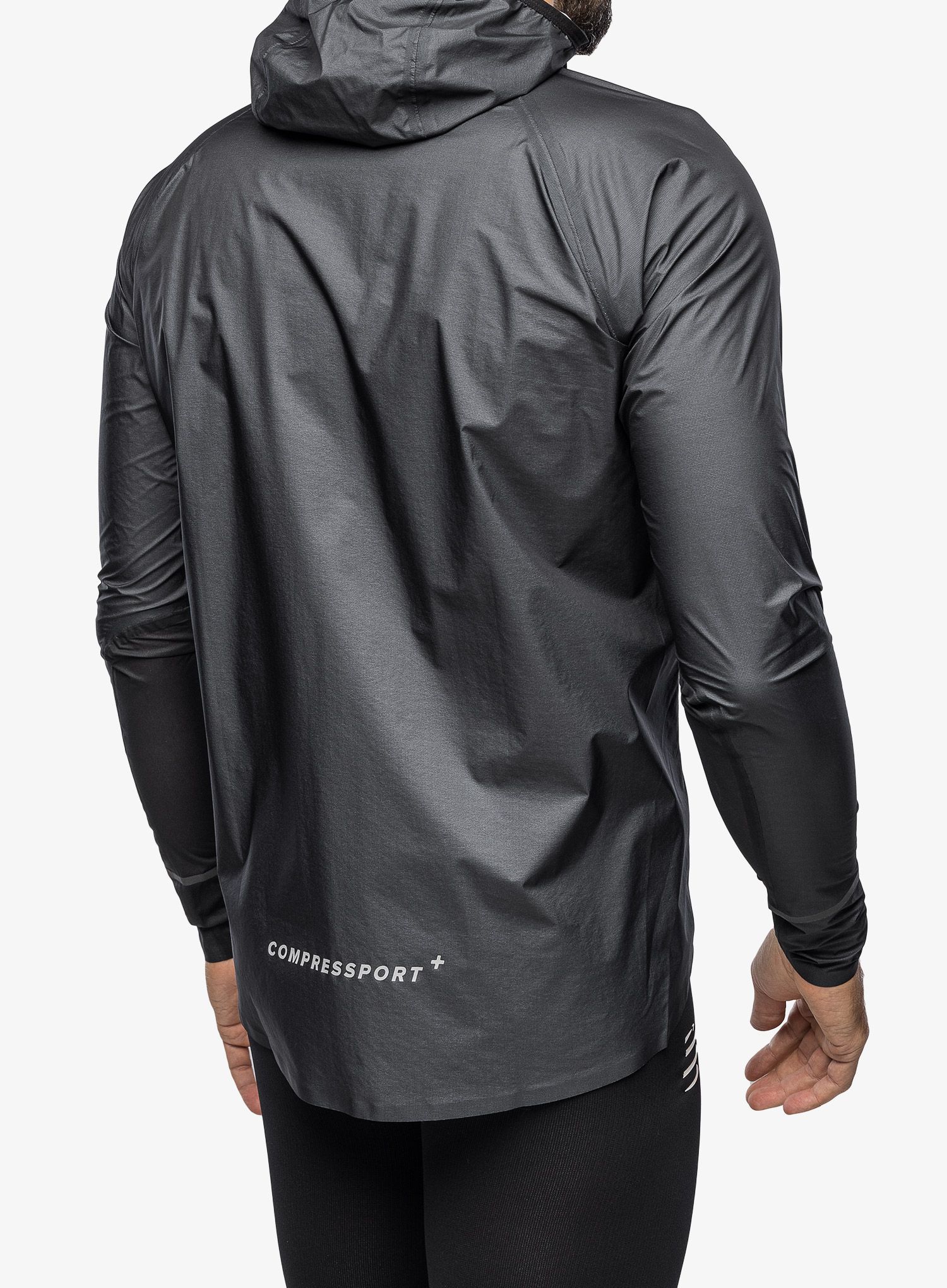 Bunda na běhání Compressport Thunderstorm Waterproof 25/75 Jacket - black