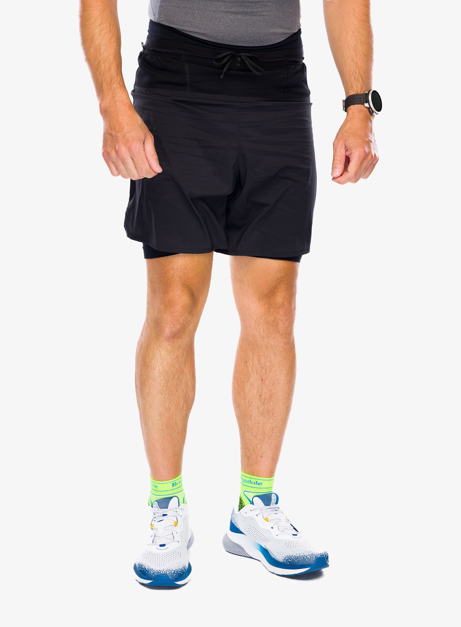 Běžecké kraťasy Compressport Trail Racing 2-in-1 Short - black