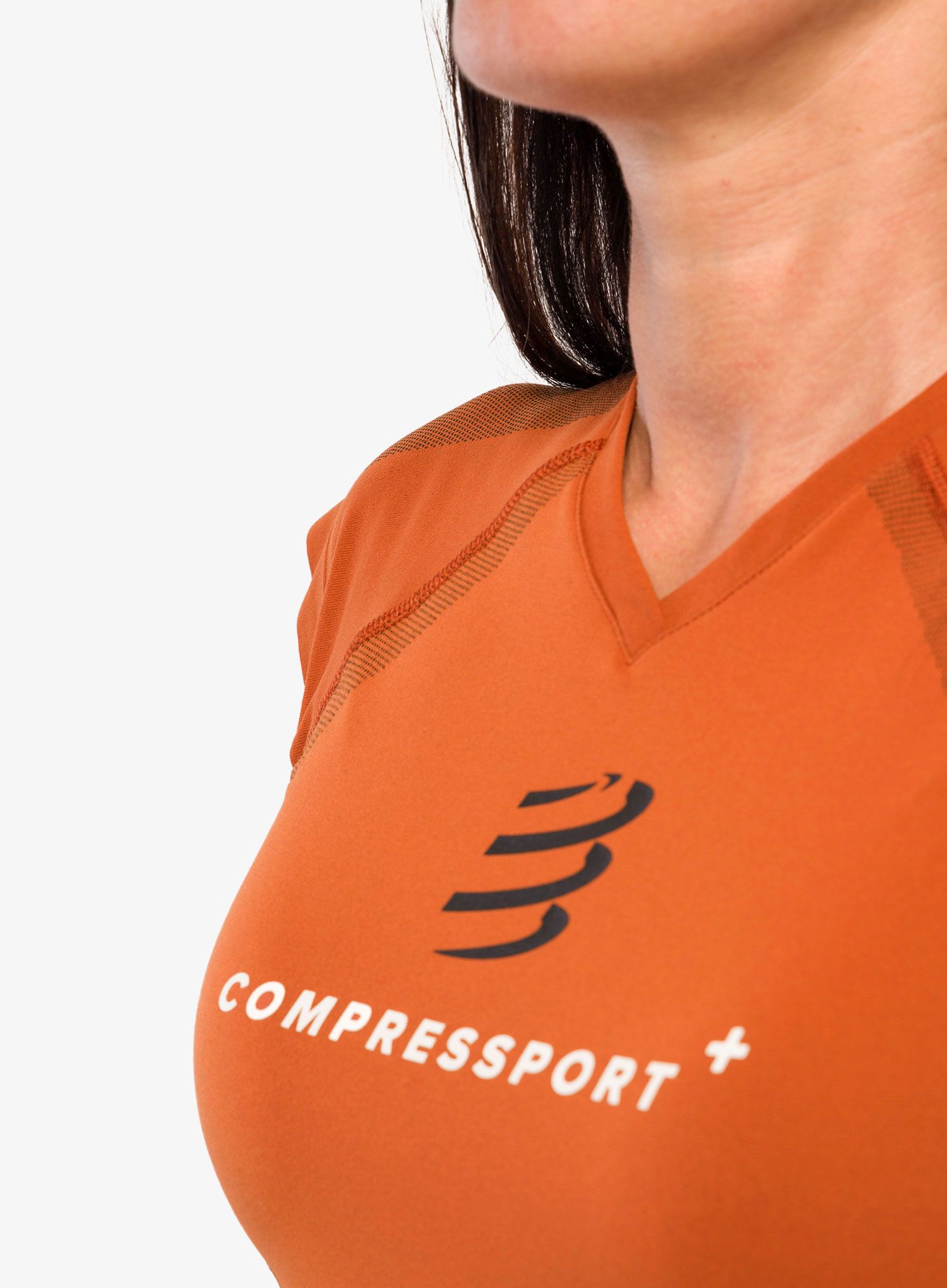 Dámské tričko Compressport Training SS Tshirt W - Trail Capsule 2023 - black/rust