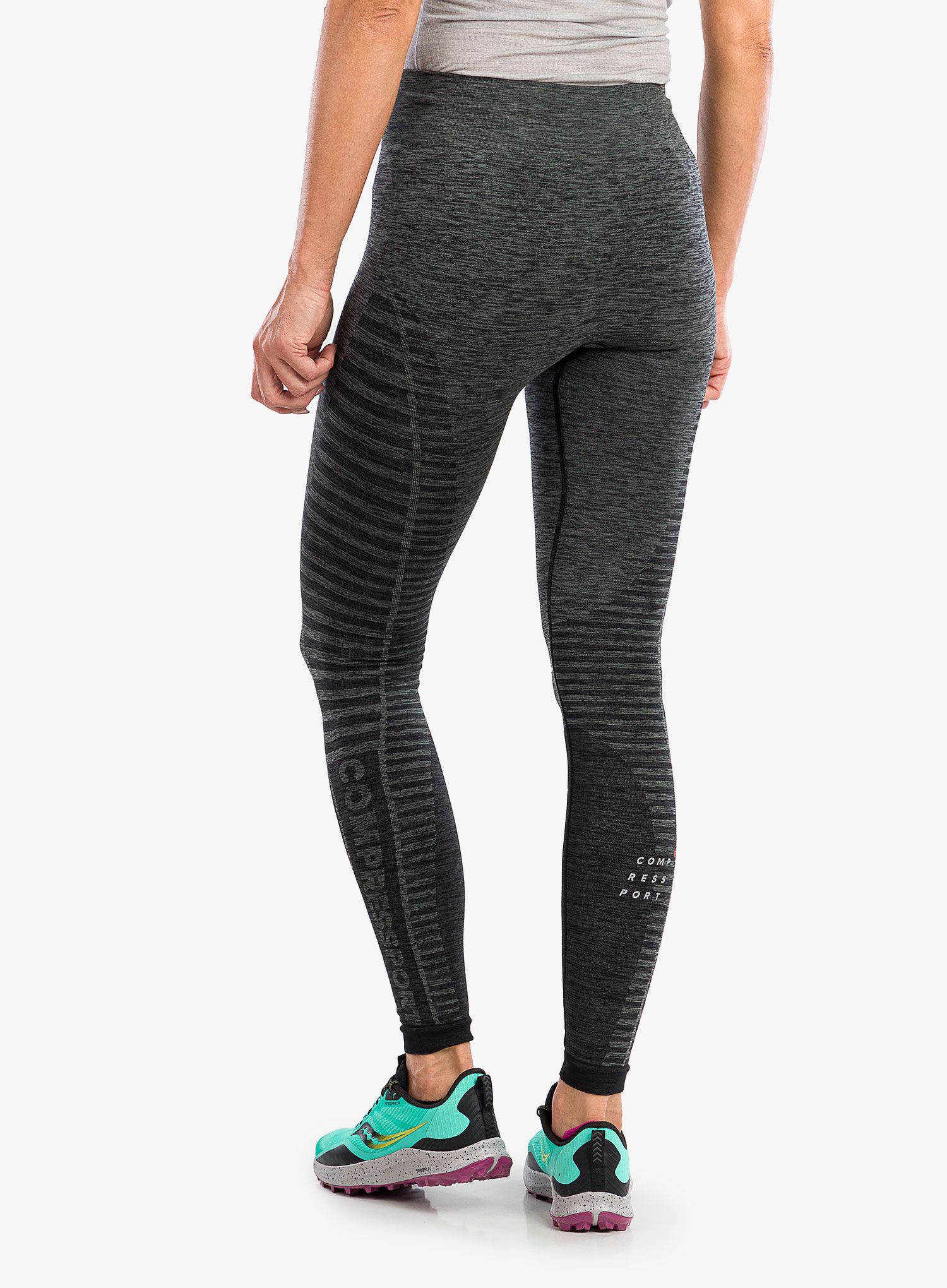 Dámské běžecké legíny Compressport Winter Run Legging - black