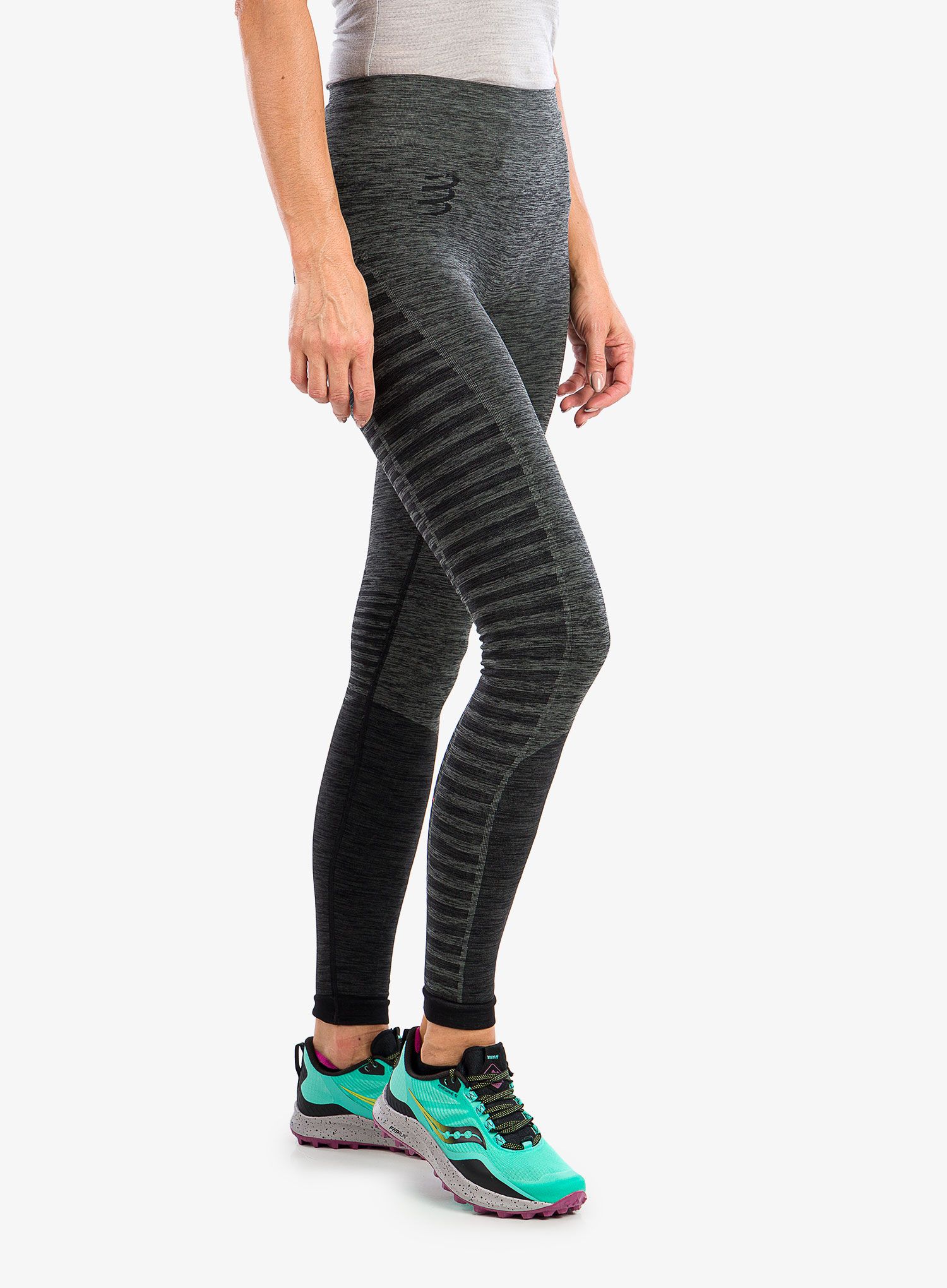 Dámské běžecké legíny Compressport Winter Run Legging - black