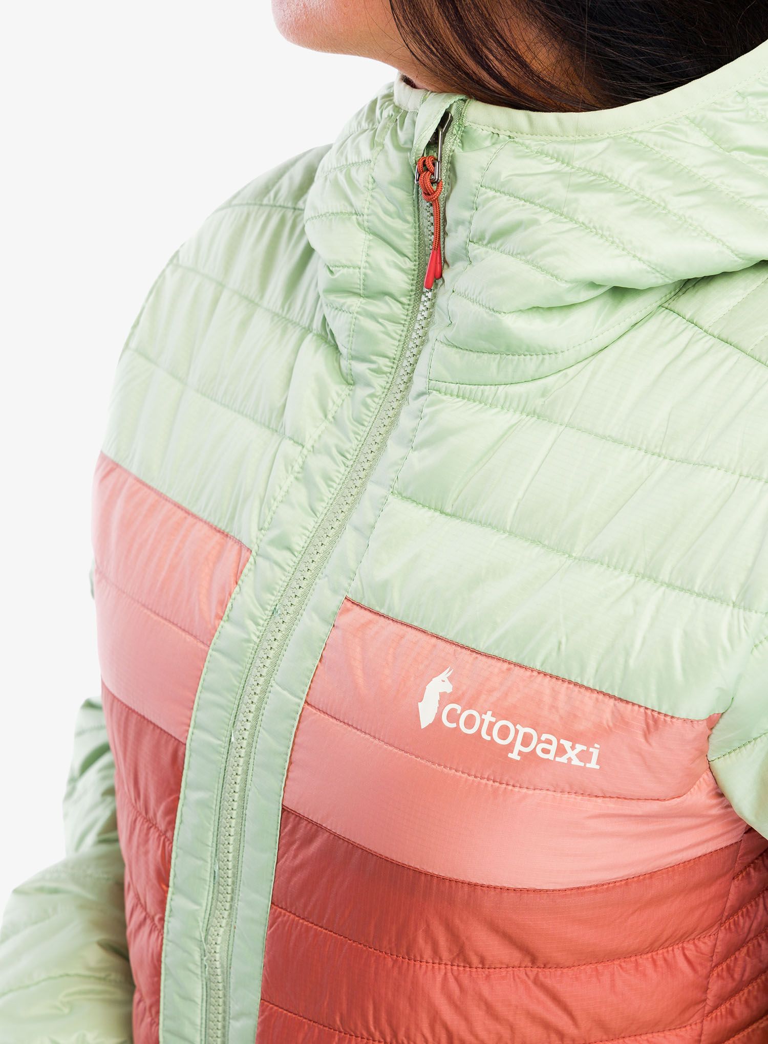 Zateplená bunda dámská Cotopaxi Capa Insulated Hooded Jacket - green tea/faded brick