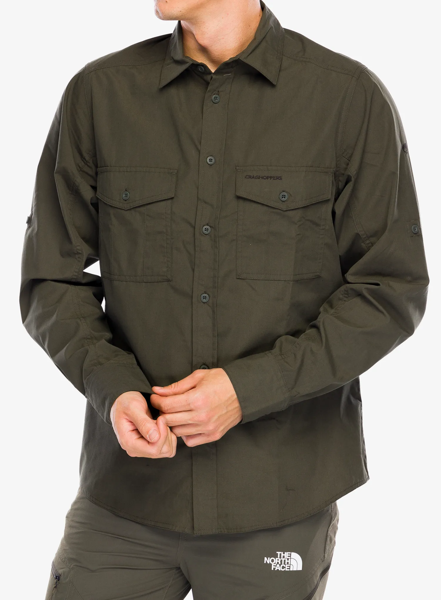 Turistická košile Craghoppers Kiwi LS Shirt - woodland green