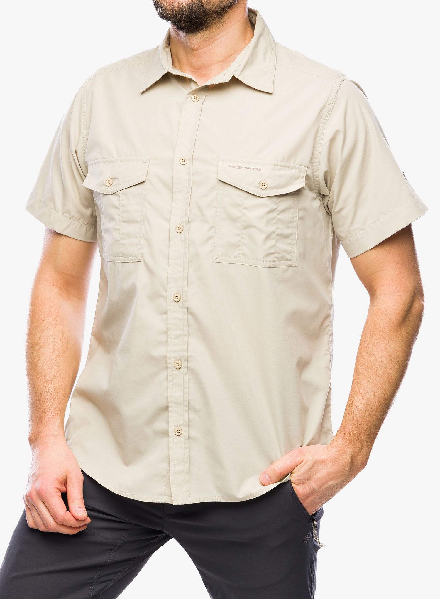 Košile Craghoppers Kiwi SS Shirt - oatmeal