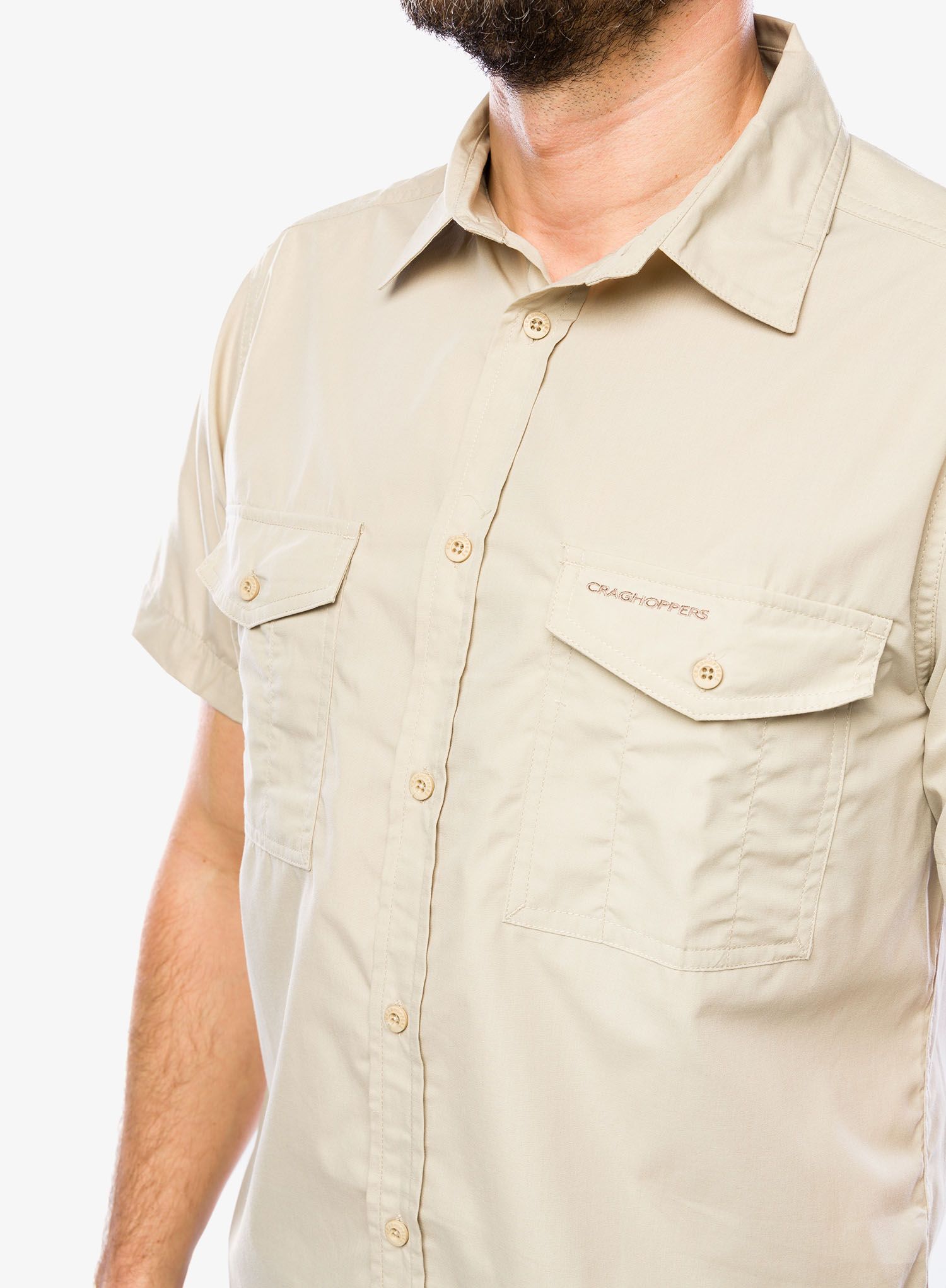 Košile Craghoppers Kiwi SS Shirt - oatmeal