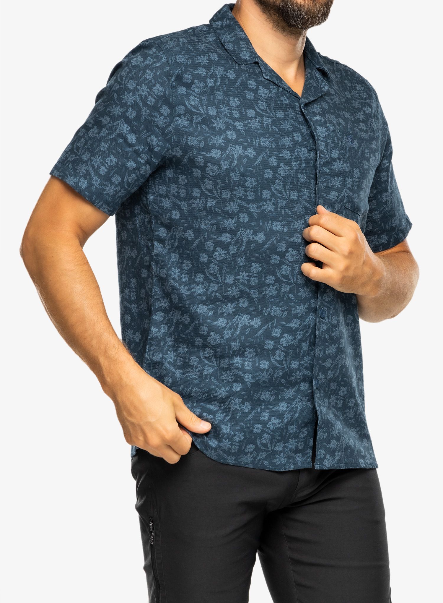 Košile Craghoppers NosiBotanical Pasport S/S Shirt - poseidon blue