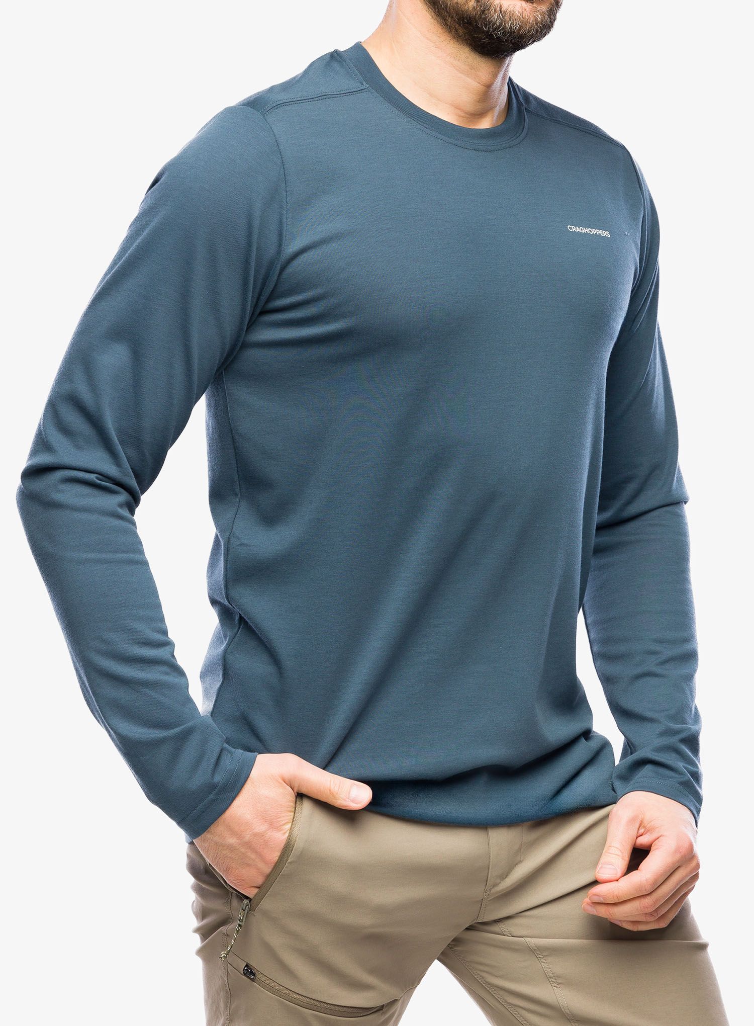 Longsleeve Craghoppers NosiLife Abel LS T-Shirt - blue stone