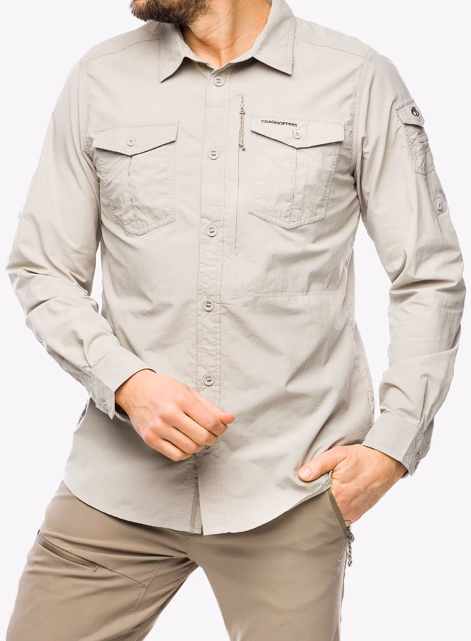 Košile Craghoppers NosiLife Adventure LS Shirt III - parchment