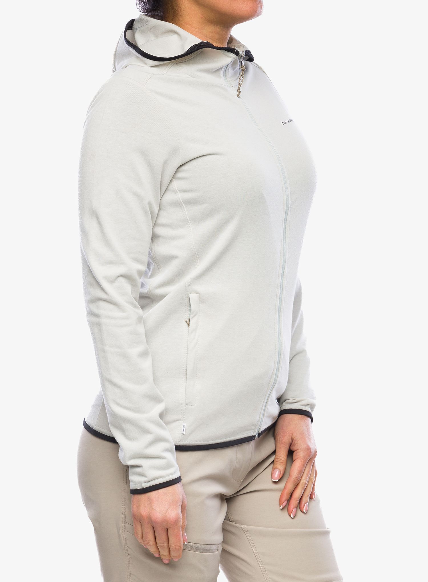 Dámská mikina s kapucí Craghoppers NosiLife Afia Hooded Jacket - light grey marl