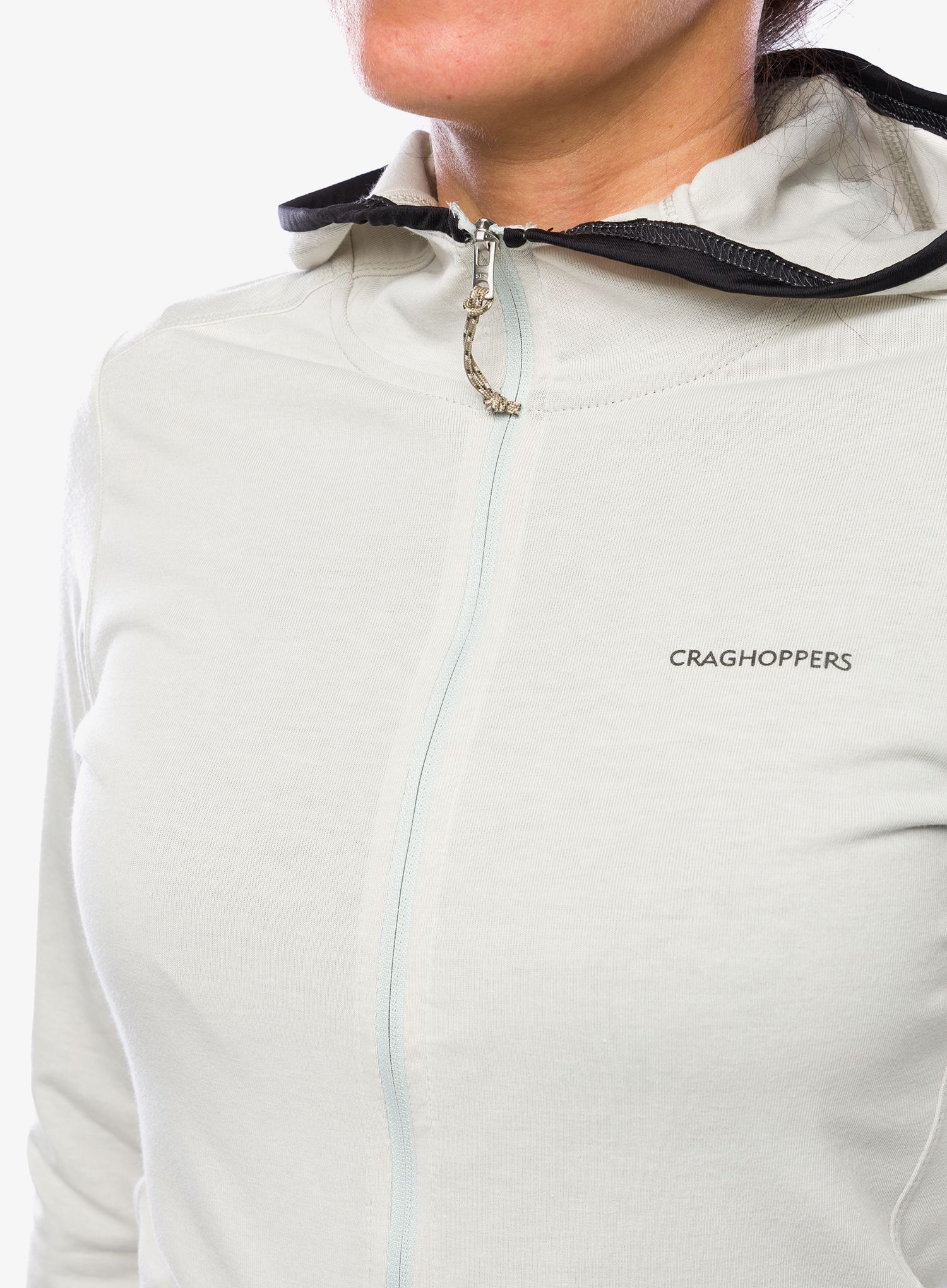 Dámská mikina s kapucí Craghoppers NosiLife Afia Hooded Jacket - light grey marl