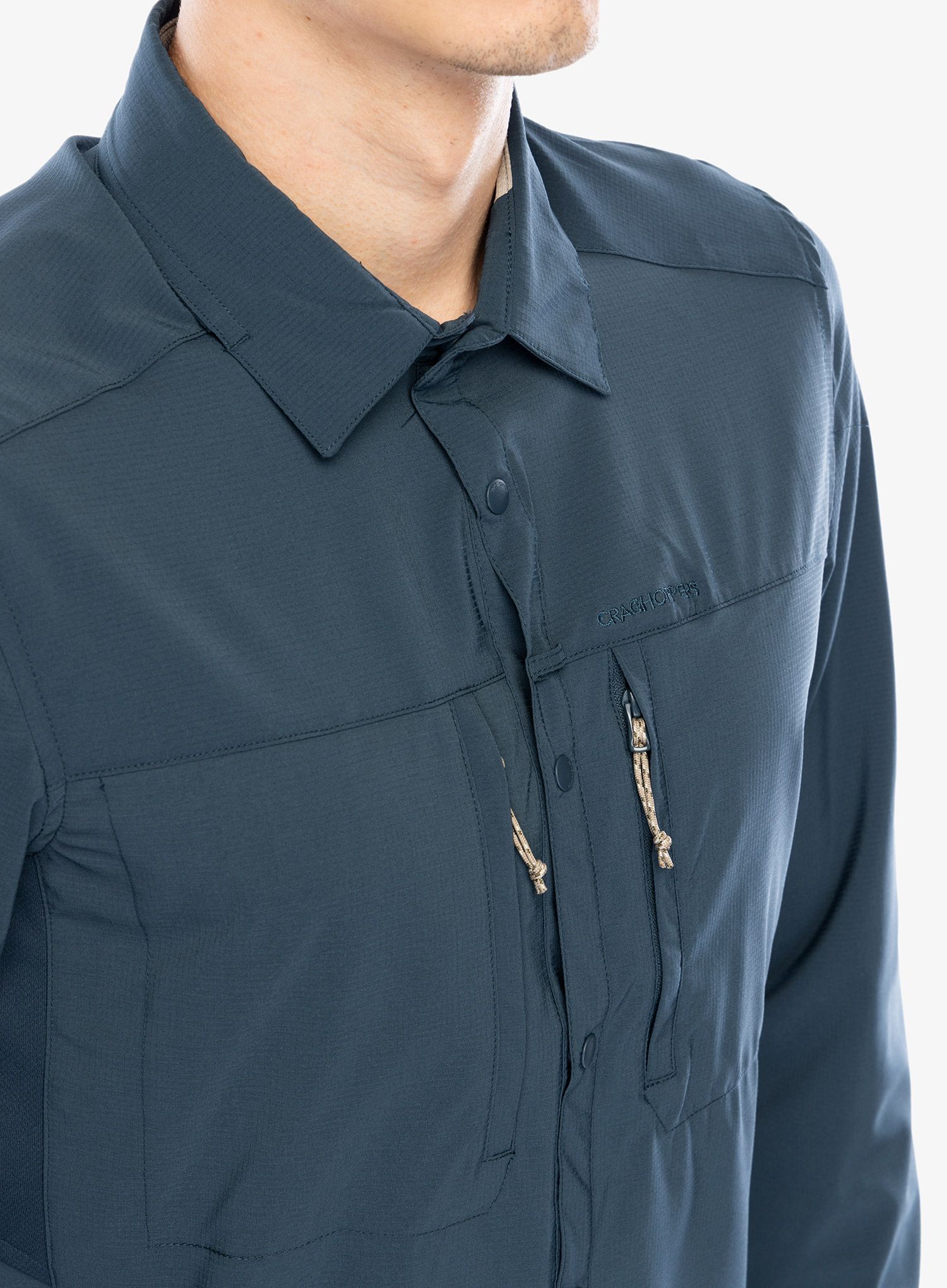 Košile Craghoppers NosiLife Pro LS Shirt V - blue stone