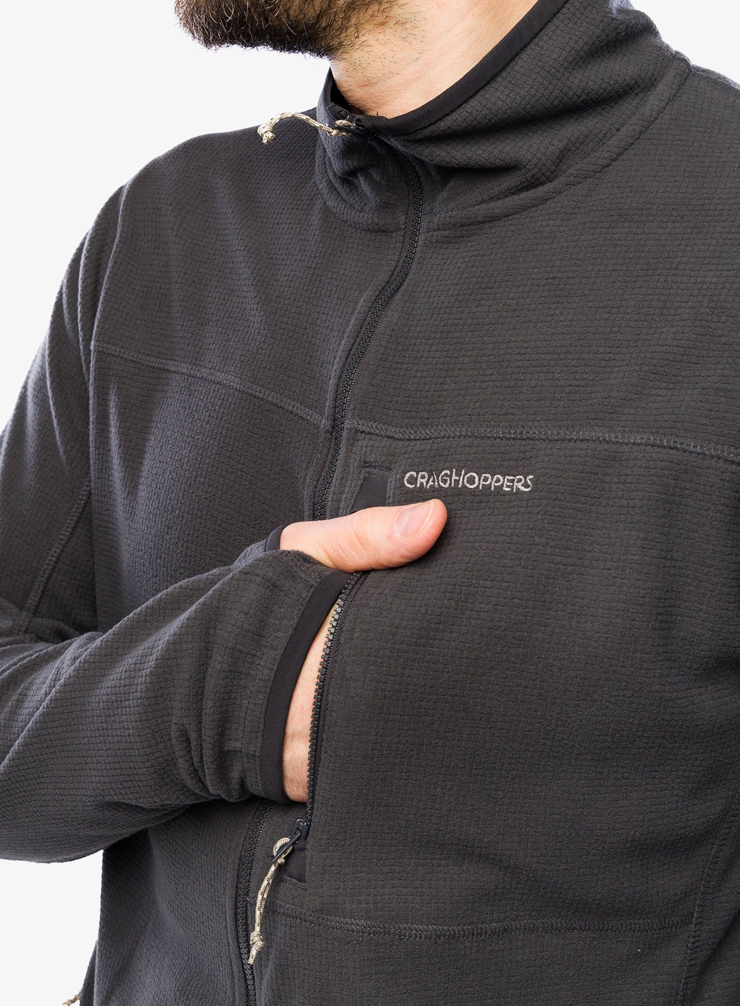 Rozepínací mikina Craghoppers NosiLife Spry Jacket - black pepper