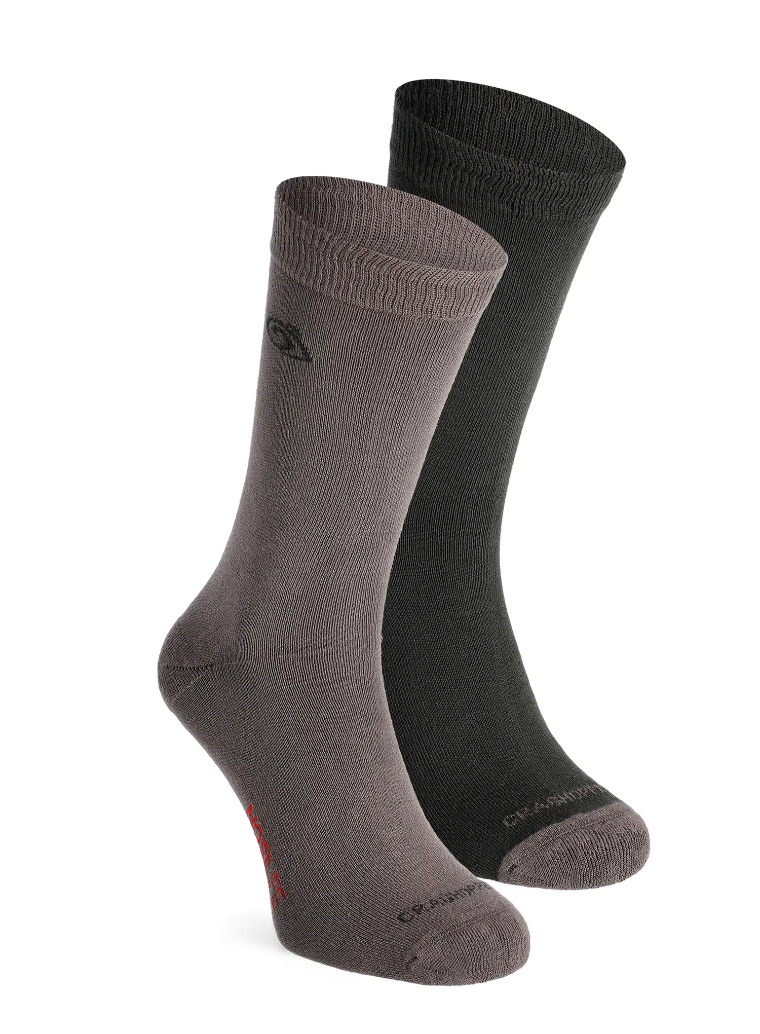 Turistické ponožky Craghoppers NosiLife Travel Twin Pack Socks - black pepper/mid grey