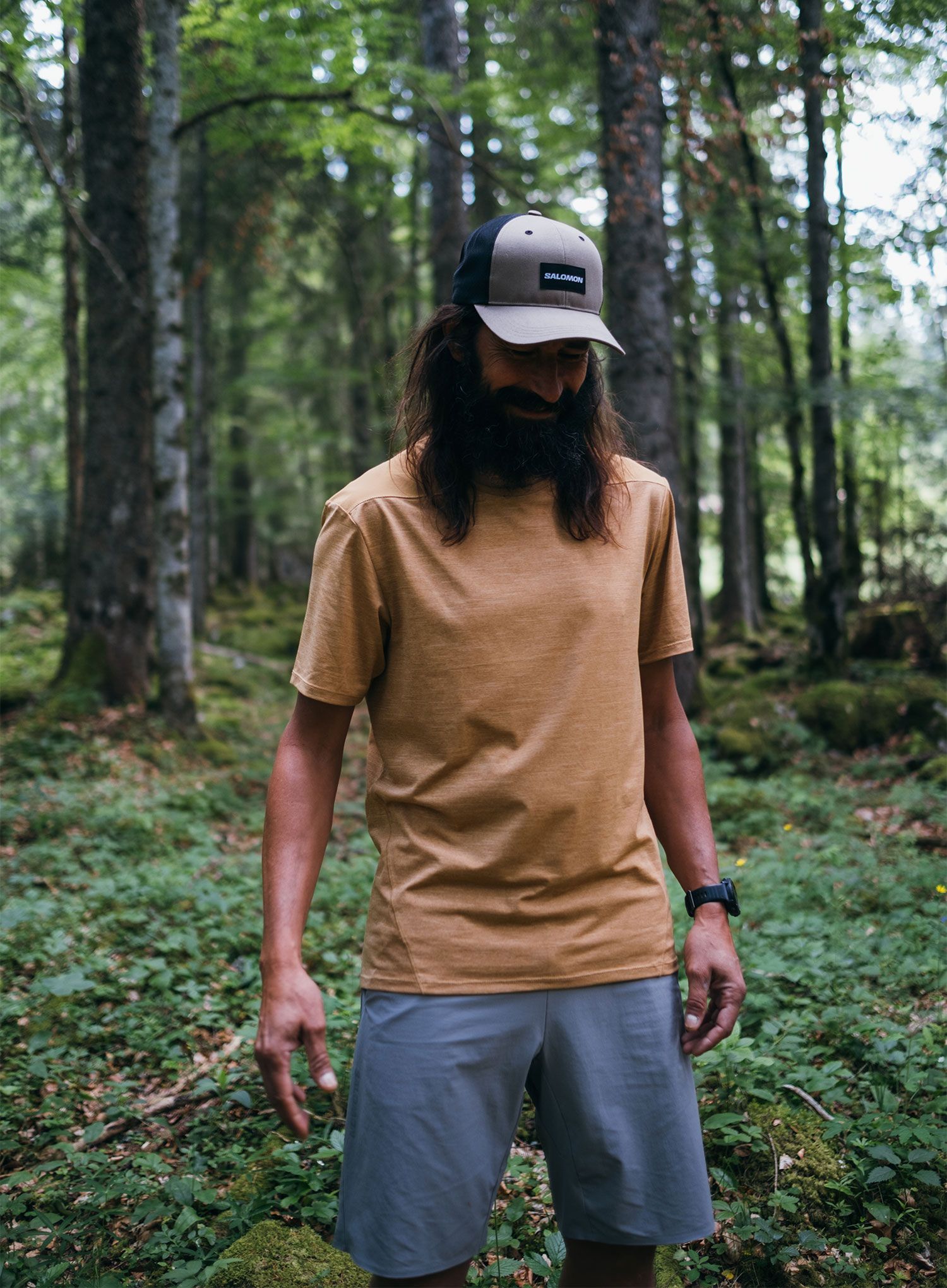 Kšiltovka Salomon Trucker Curved Cap - shitake/deep blue