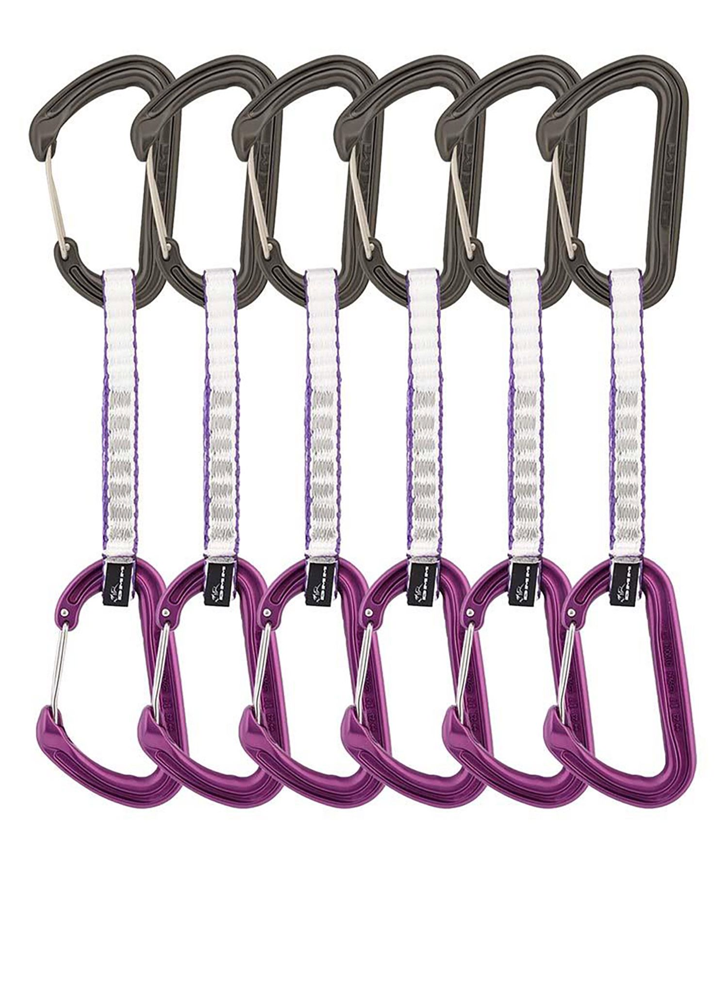 Lezecké expresky DMM Chimera Quickdraw 12 cm 6-pack - purple