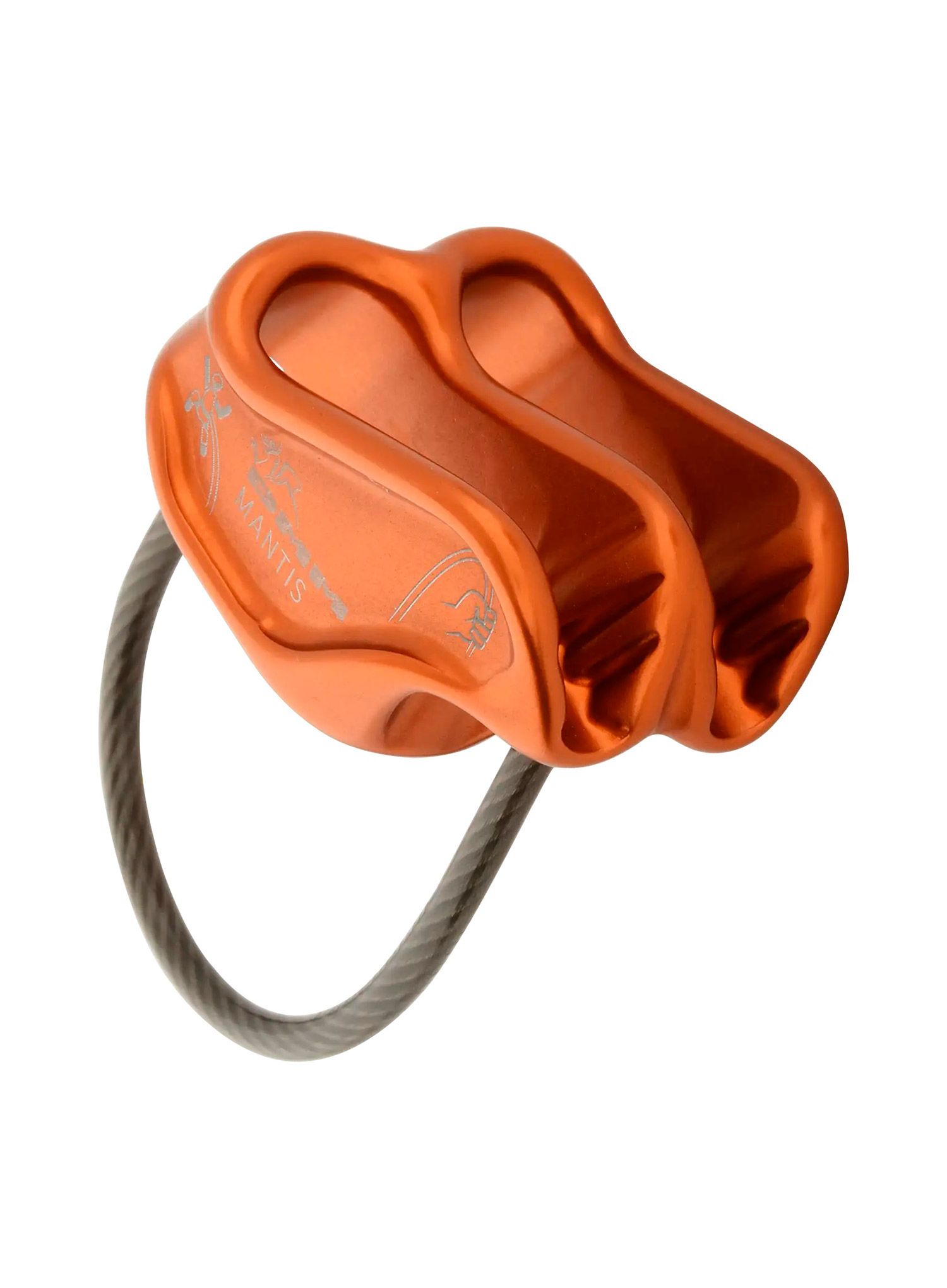 Slaňovací a jistící brzda DMM Mantis - orange