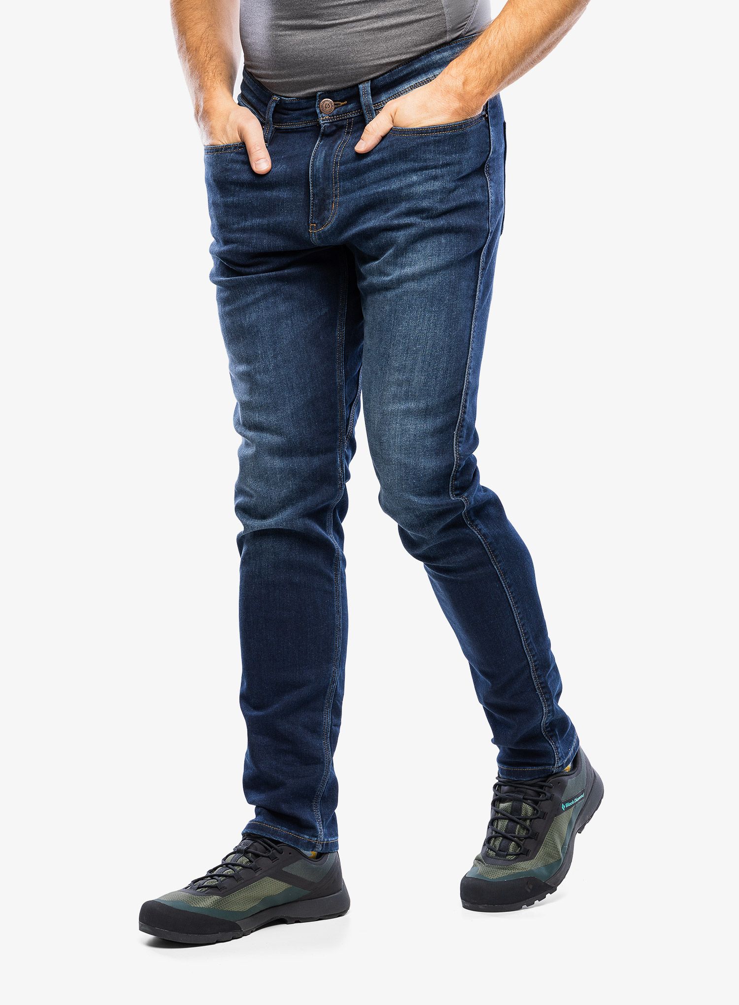 Kalhoty DUER Performance Denim Slim - dark stone
