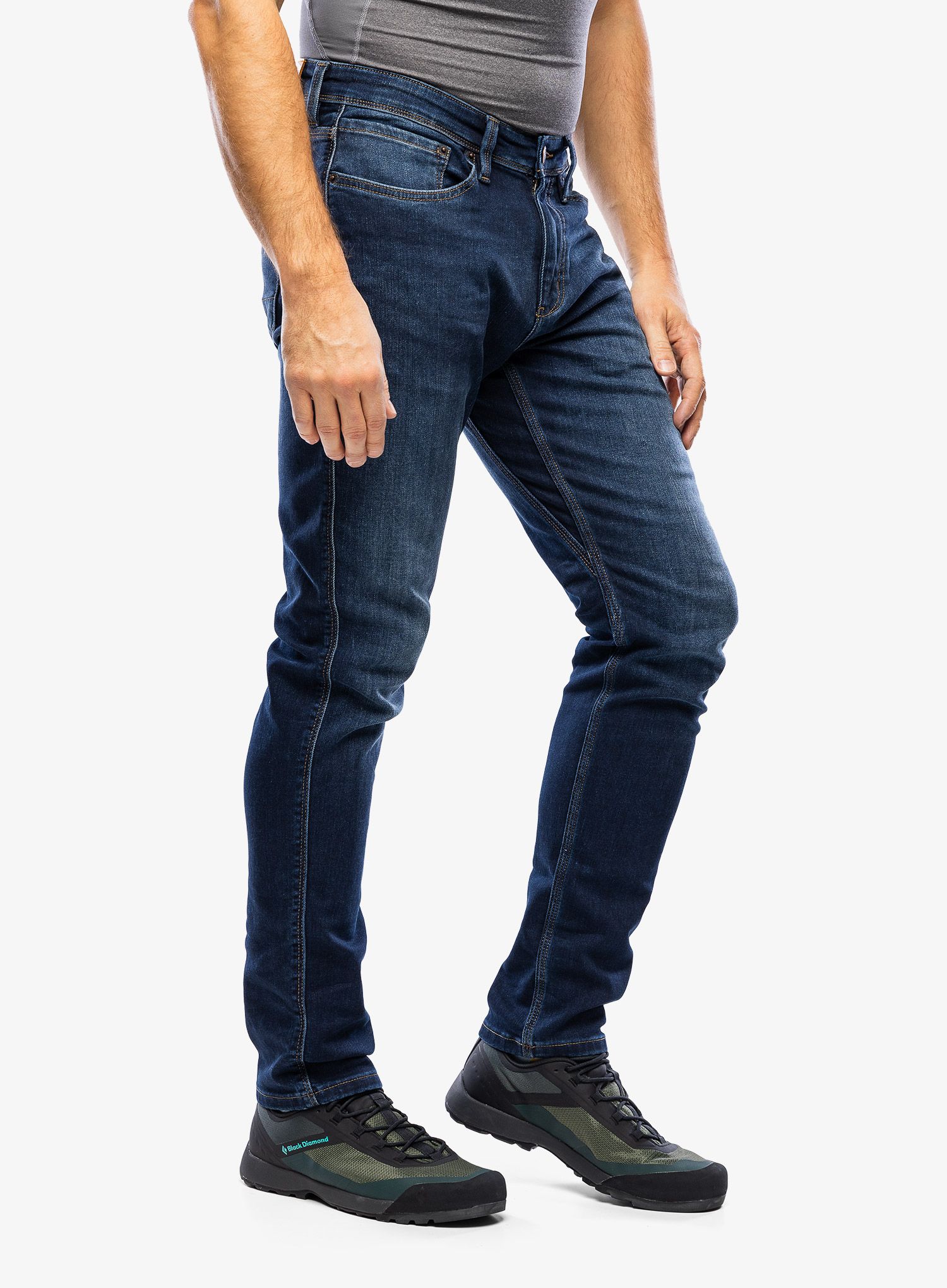 Kalhoty DUER Performance Denim Slim - dark stone