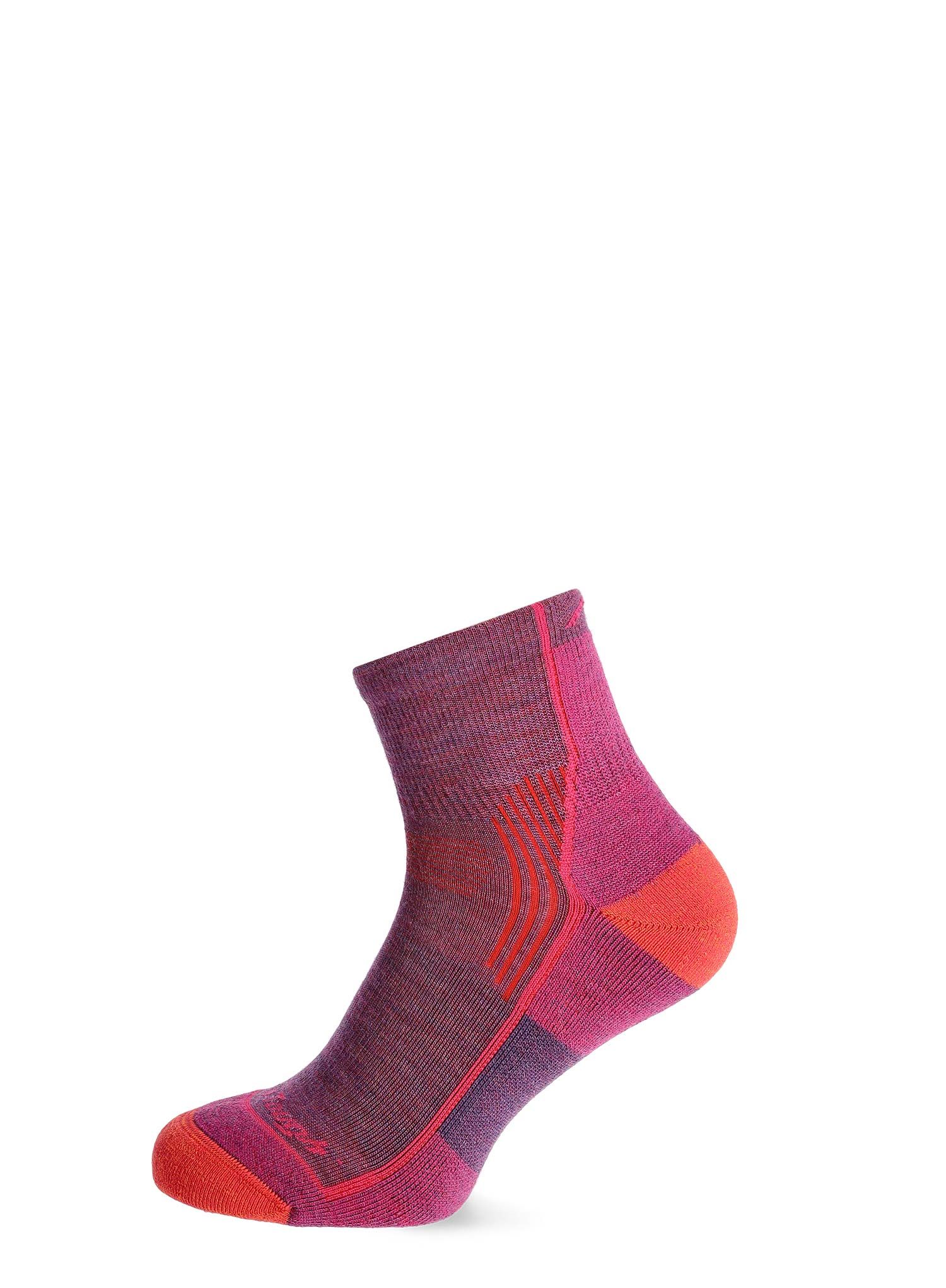 Merino ponožky dámské Darn Tough Hiker 1/4 Midweight with Cushion - berry