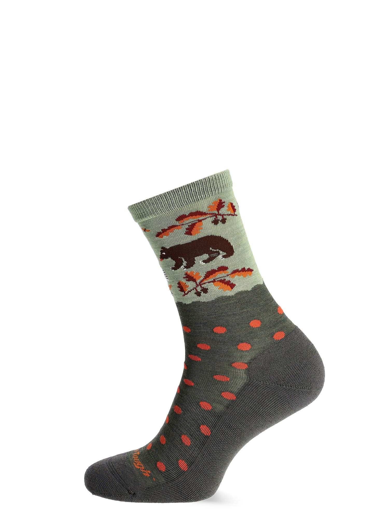 Merino ponožky dámské Darn Tough Wild Life Crew Lightweight with Cushion - forest