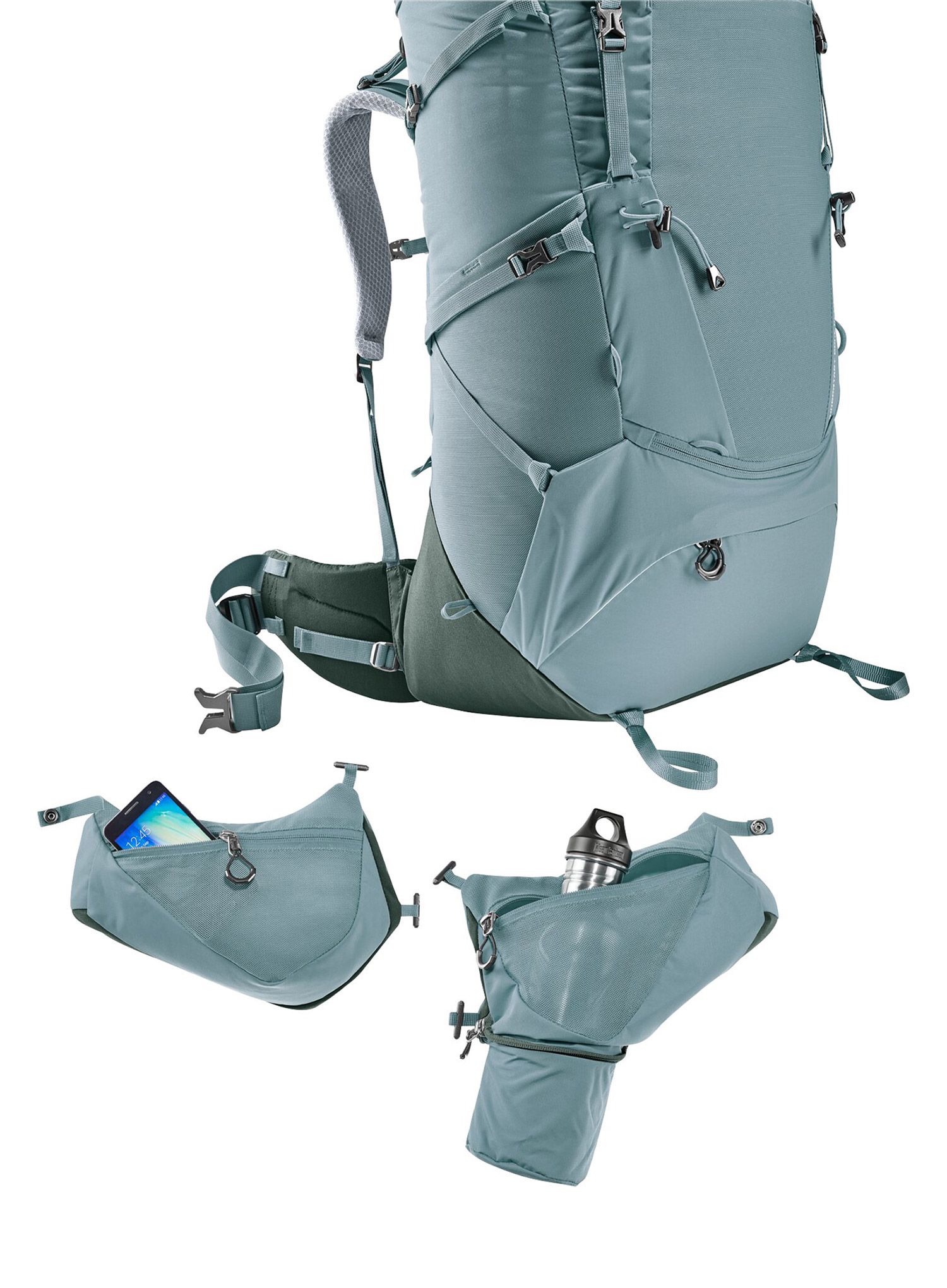 Dámský trekový batoh Deuter Aircontact 65+10 SL - shale/ivy/ivy