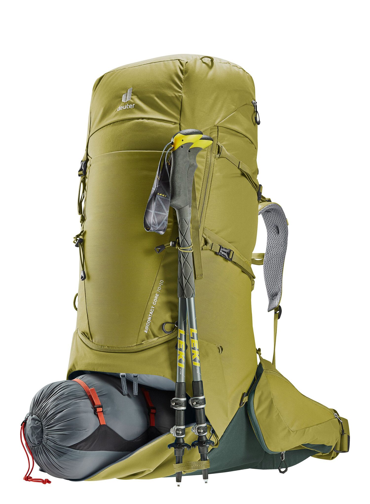 Trekový batoh Deuter Aircontact Core 70+10 - cactus/ivy