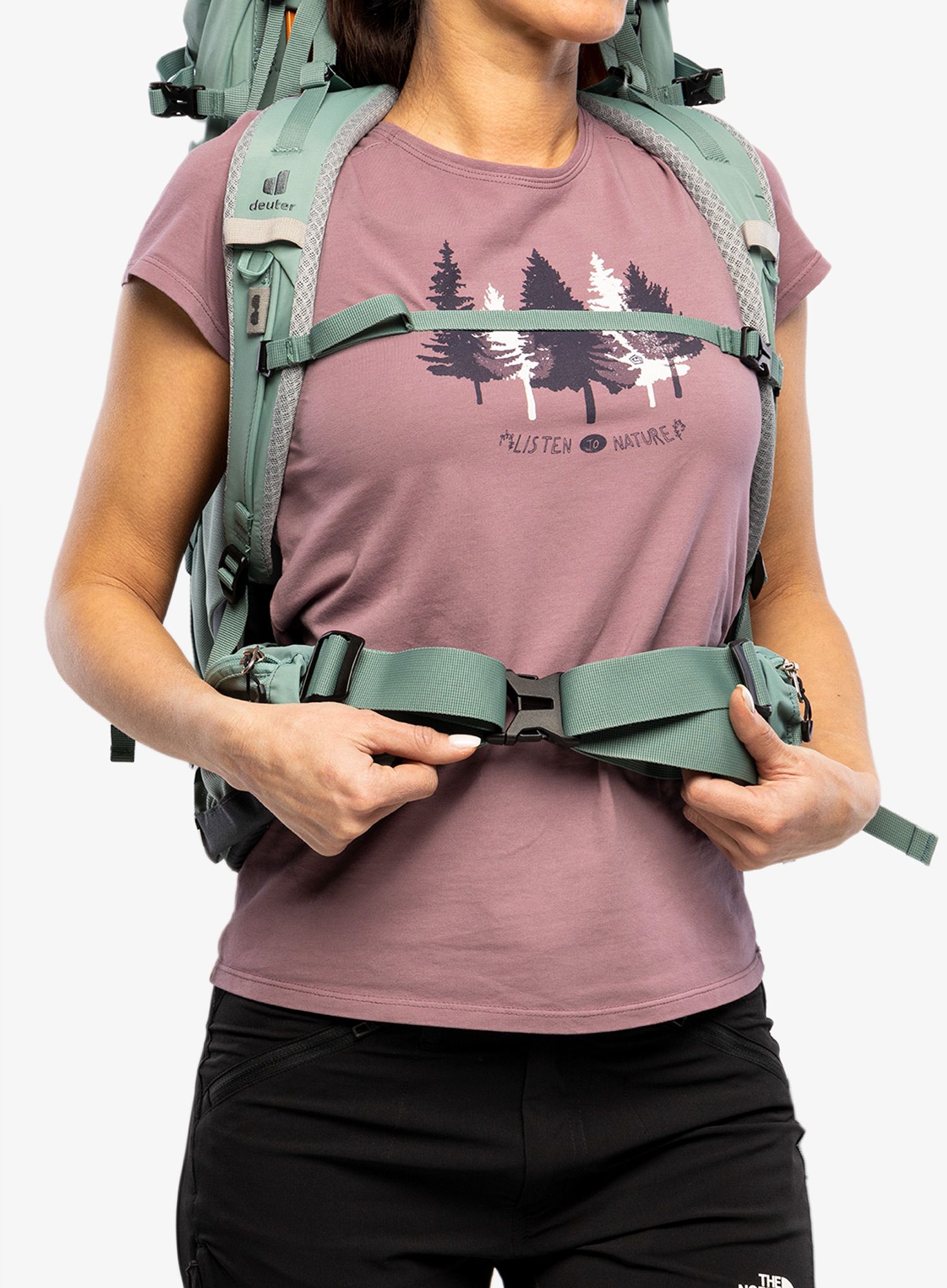 Dámský trekingový batoh Deuter Aircontact Core 35+10 SL - jade/grap.