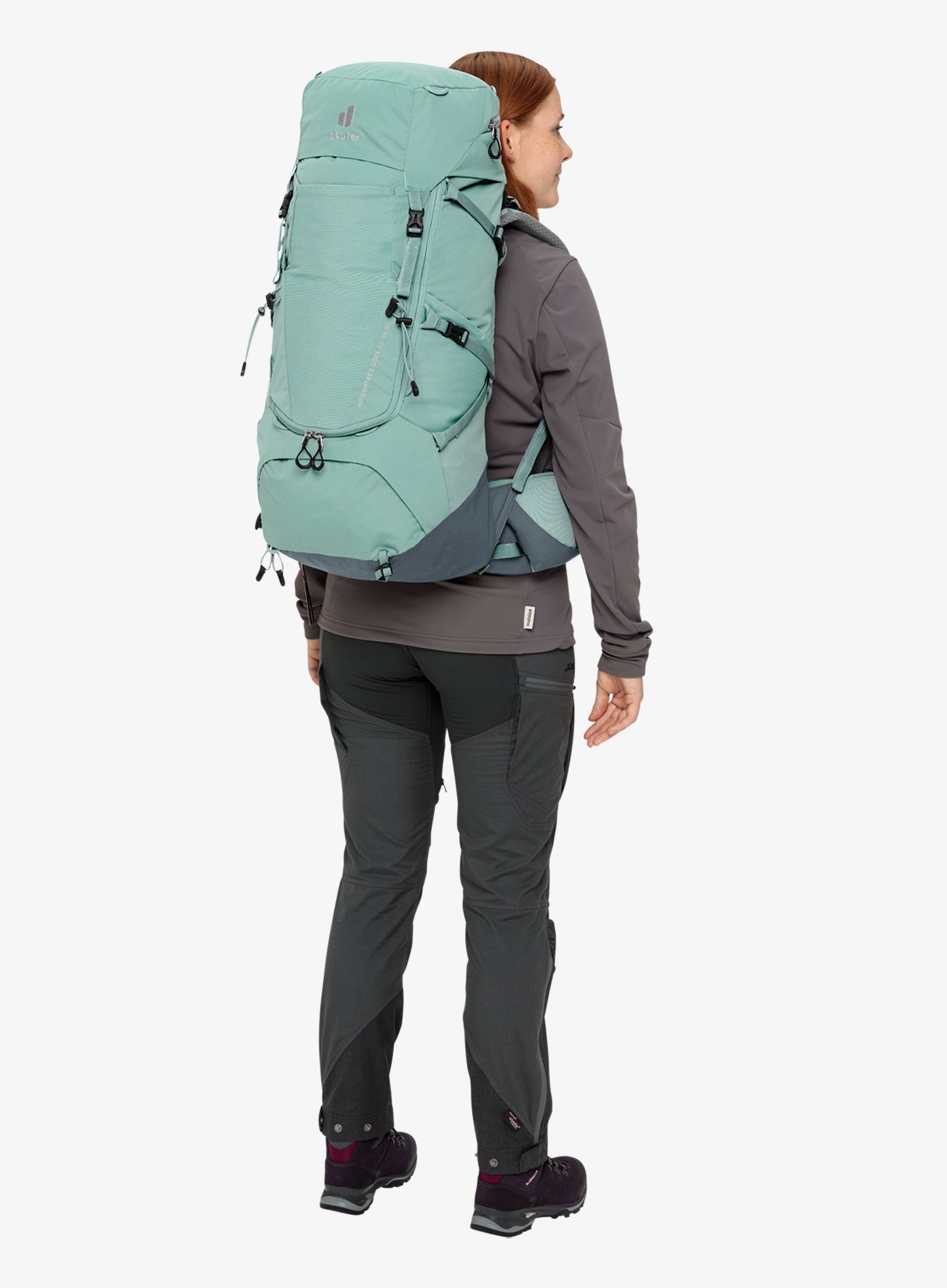 Dámský trekový batoh Deuter Aircontact Core 45+10 SL - jade/graphite