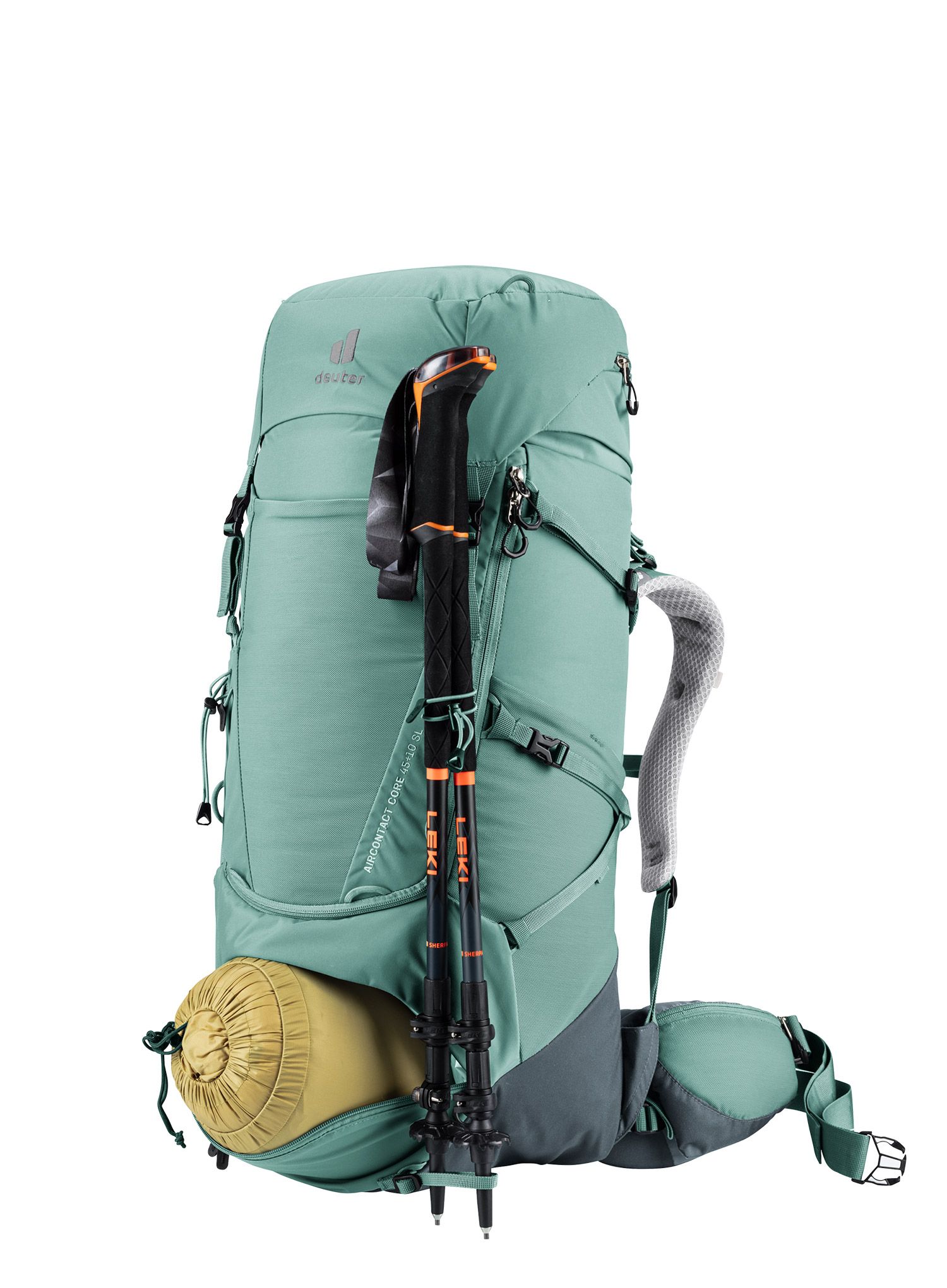 Dámský trekový batoh Deuter Aircontact Core 45+10 SL - jade/graphite