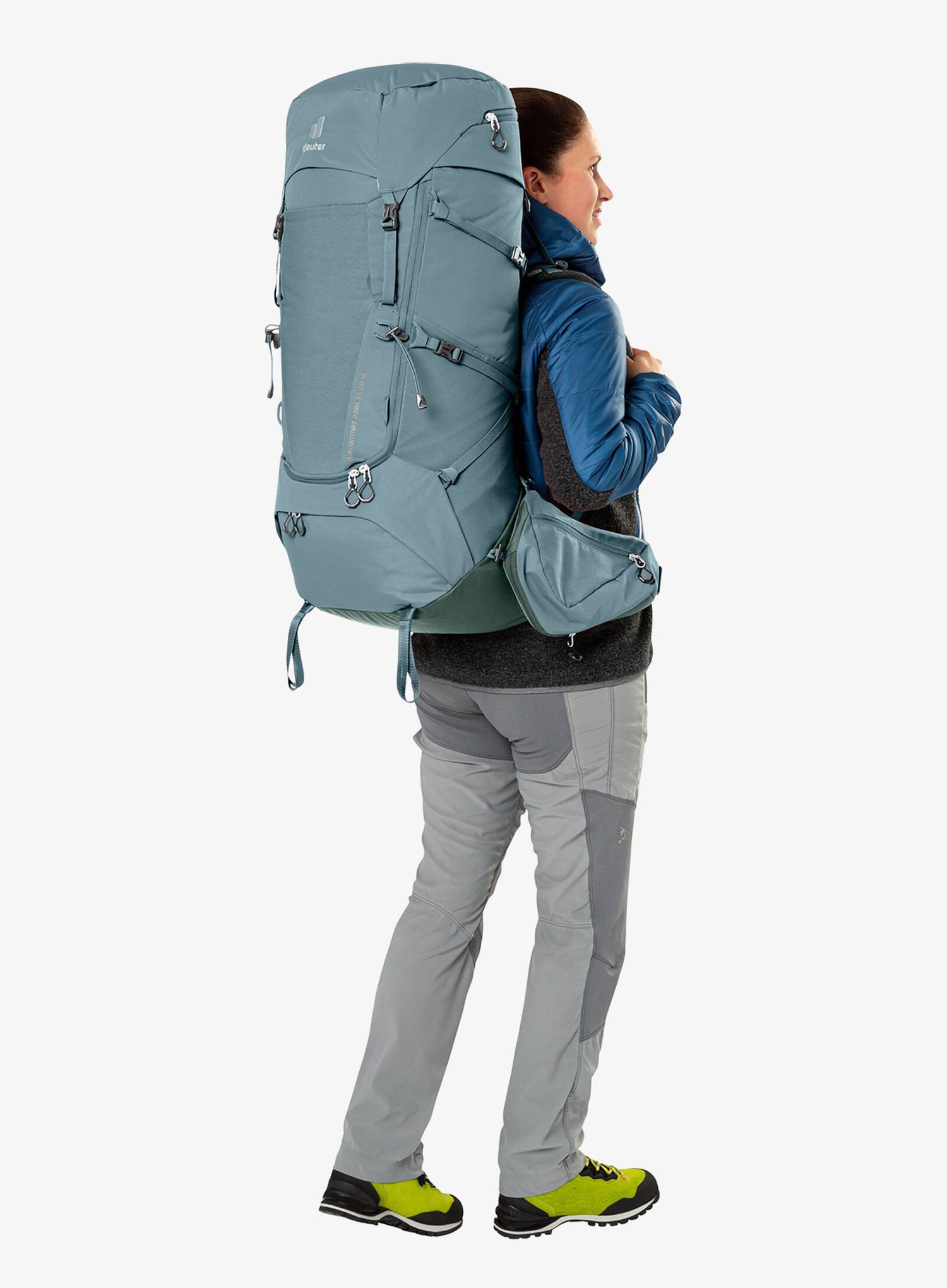 Dámský trekový batoh Deuter Aircontact Core 55+10 SL - shale/ivy/ivy