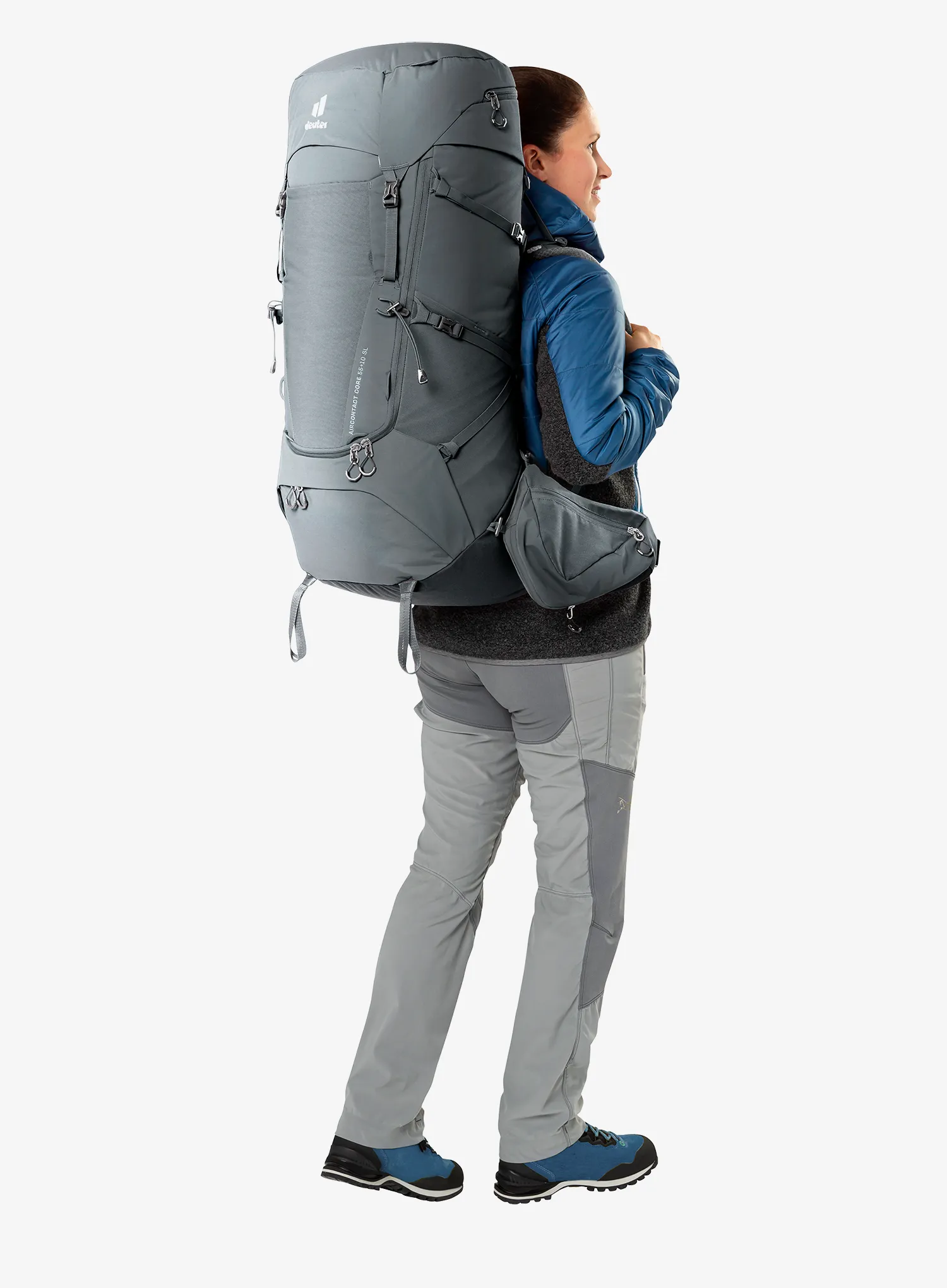 Dámský trekový batoh Deuter Aircontact Core 55 + 10 SL - graphite/black