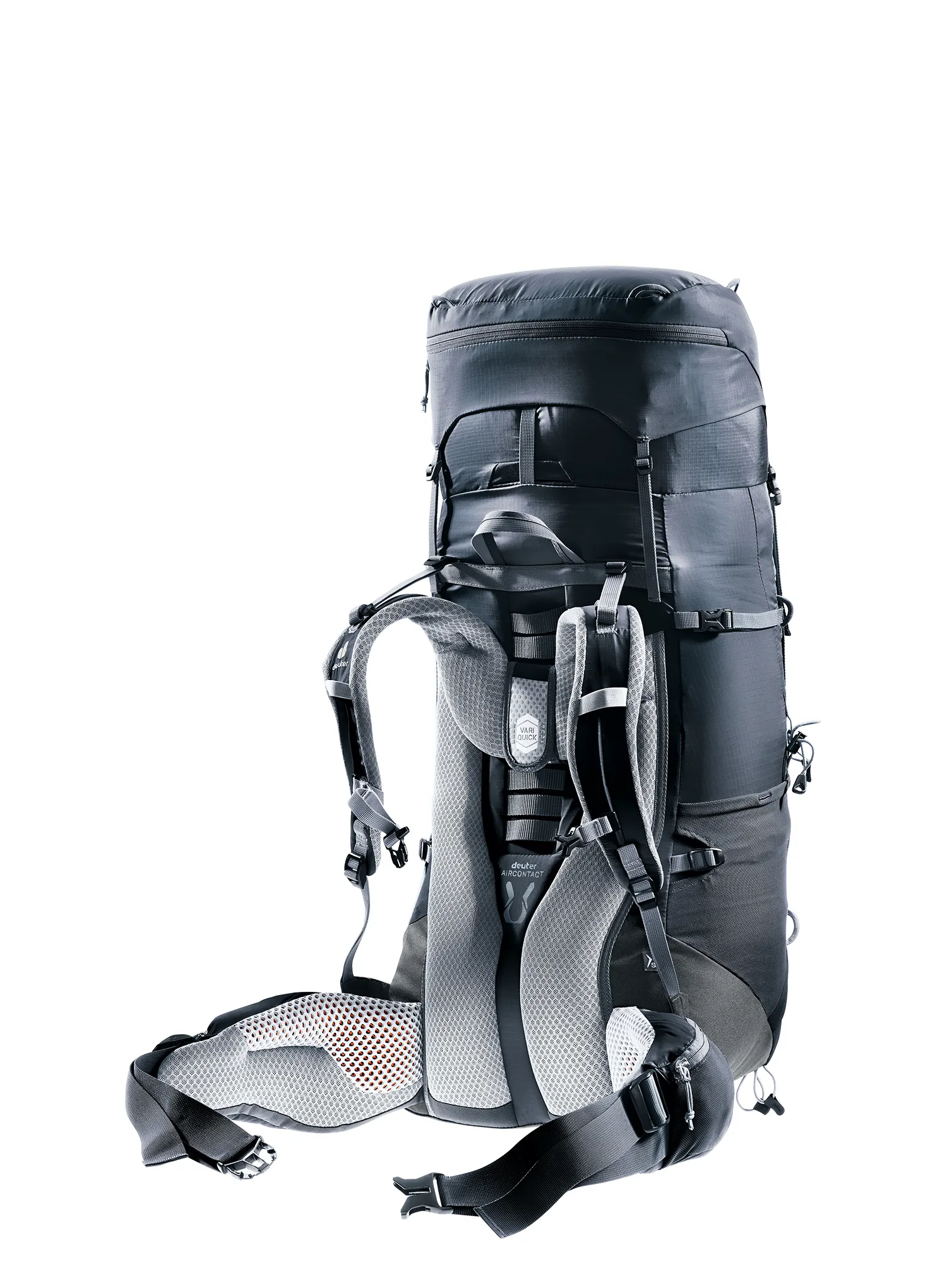 Dámský trekový batoh Deuter Aircontact Lite 45 + 10 SL - black/graphite