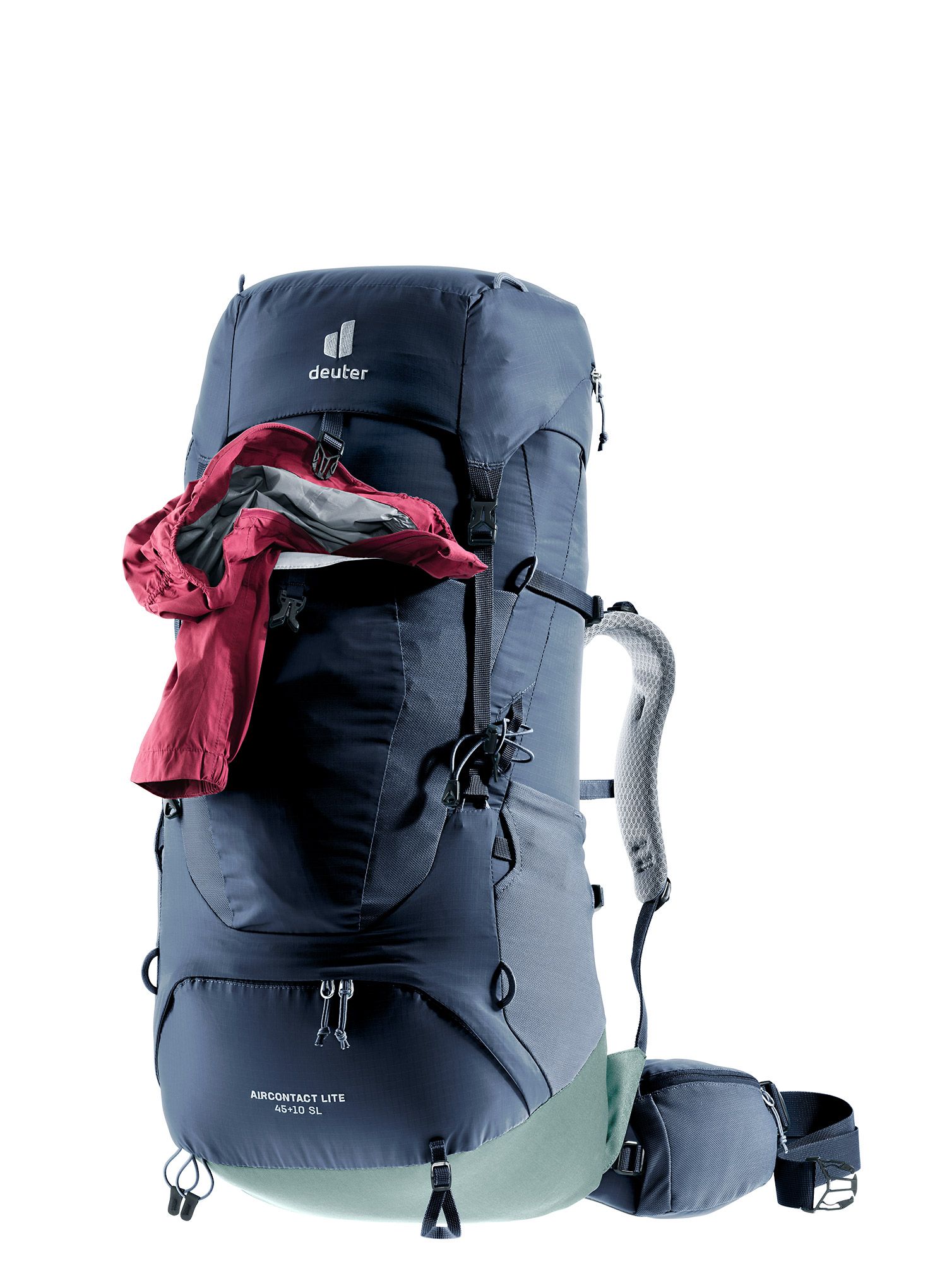 Dámský trekový batoh Deuter Aircontact Lite 45 + 10 SL - ink/jade