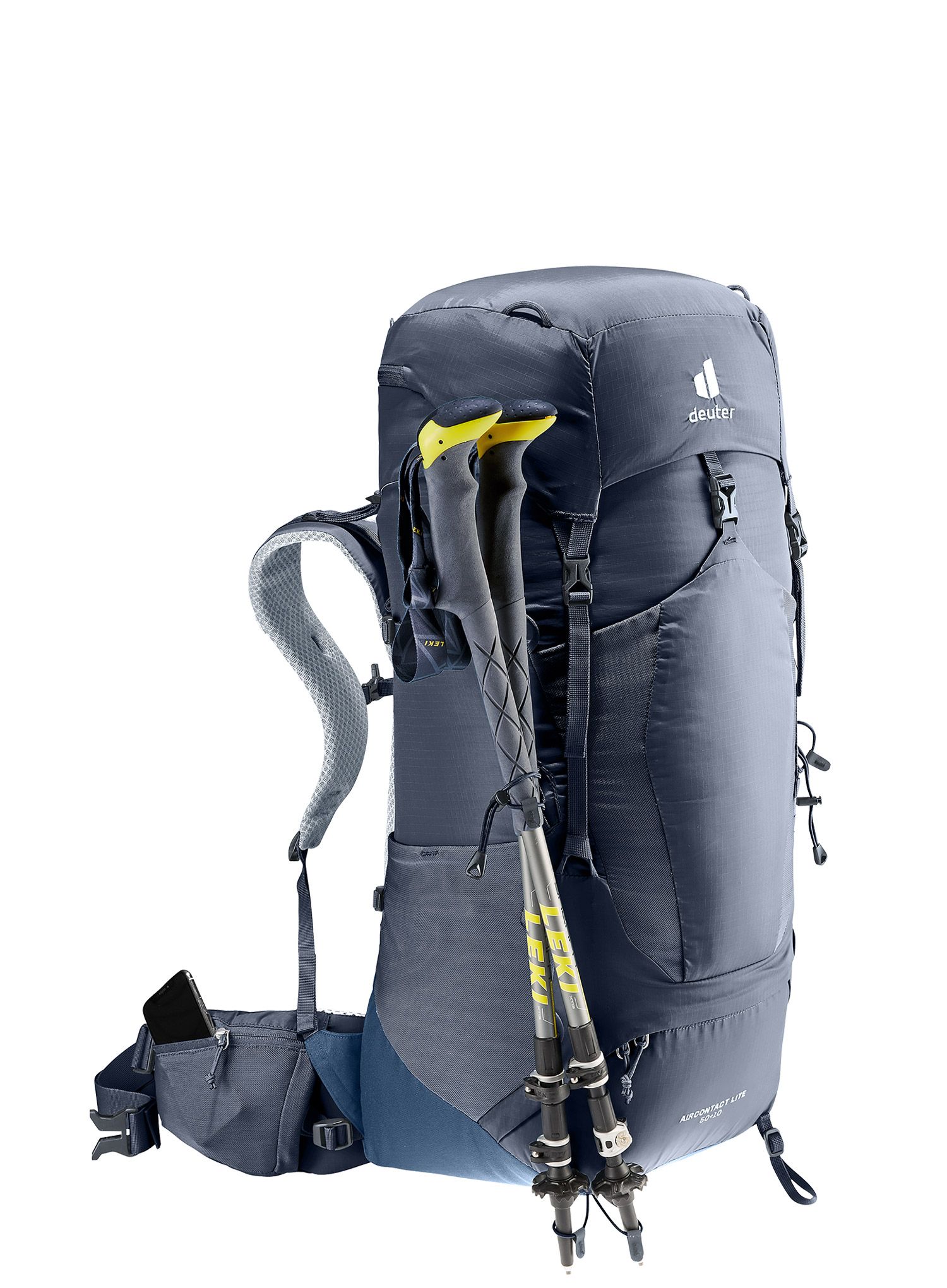 Trekový batoh Deuter Aircontact Lite 50 + 10 - black/marine
