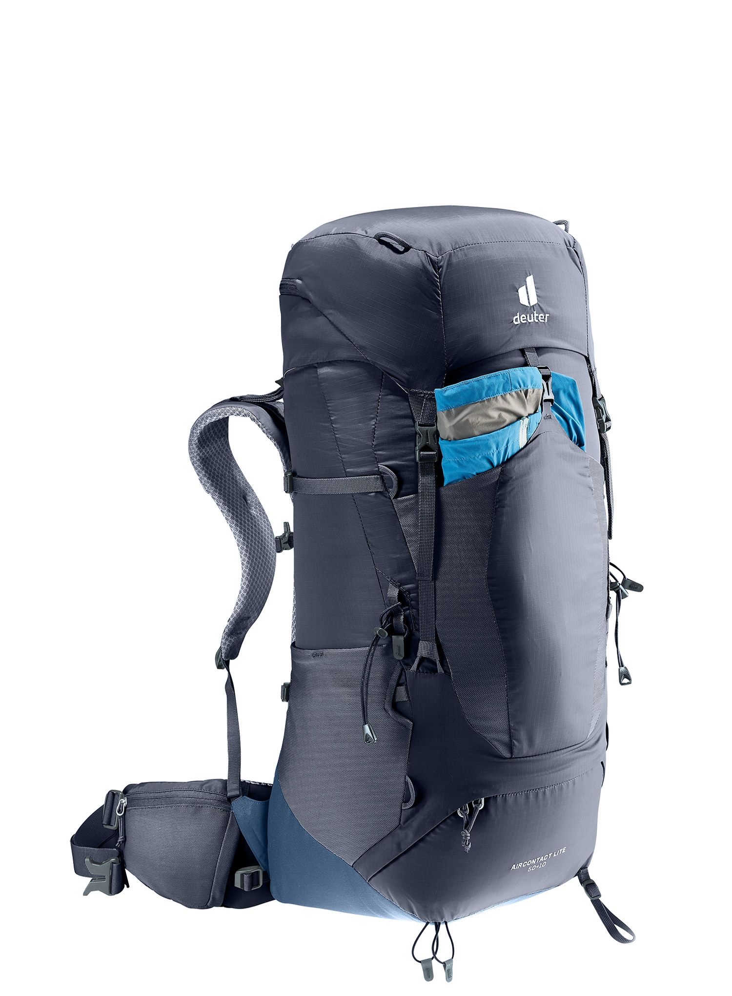 Trekový batoh Deuter Aircontact Lite 50 + 10 - black/marine