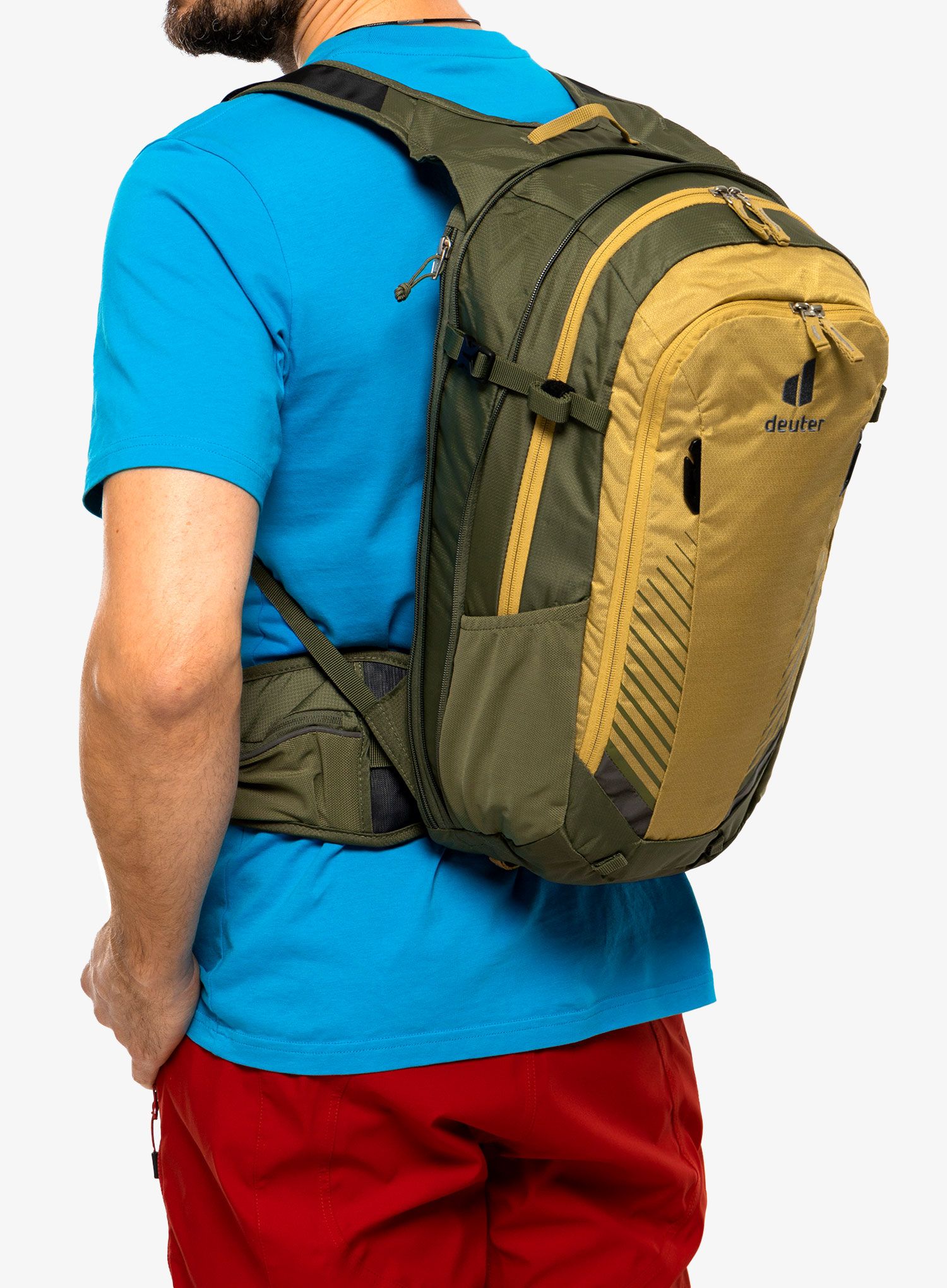 Cyklistický batoh Deuter Compact EXP 14 - caramel/khaki