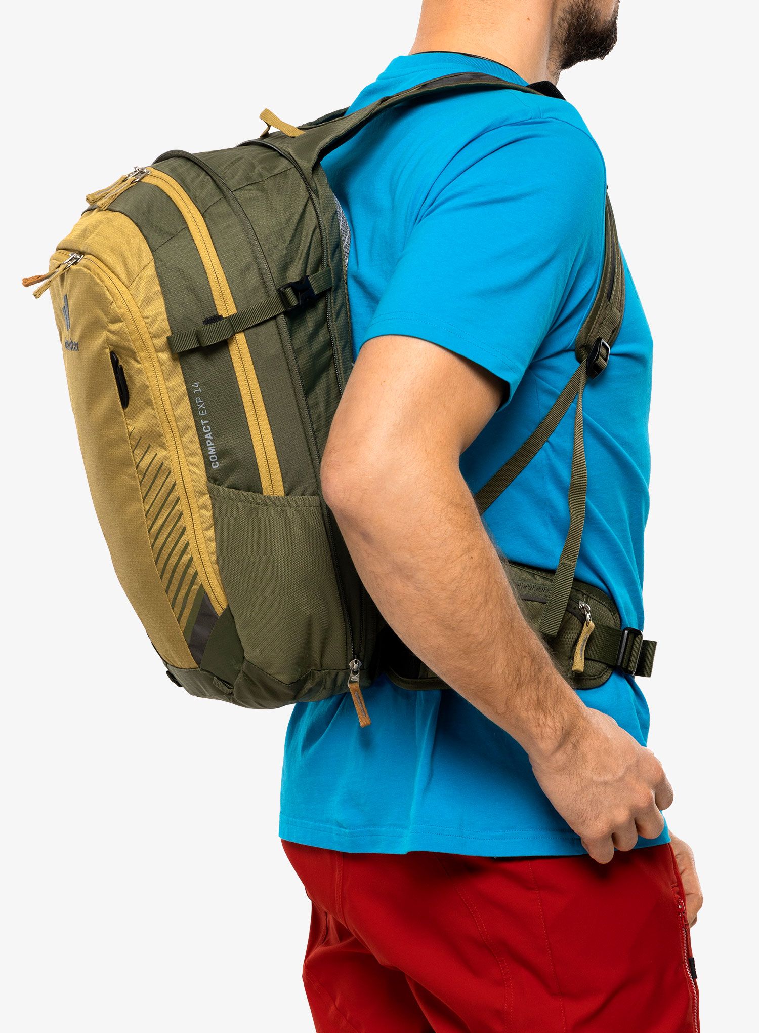 Cyklistický batoh Deuter Compact EXP 14 - caramel/khaki