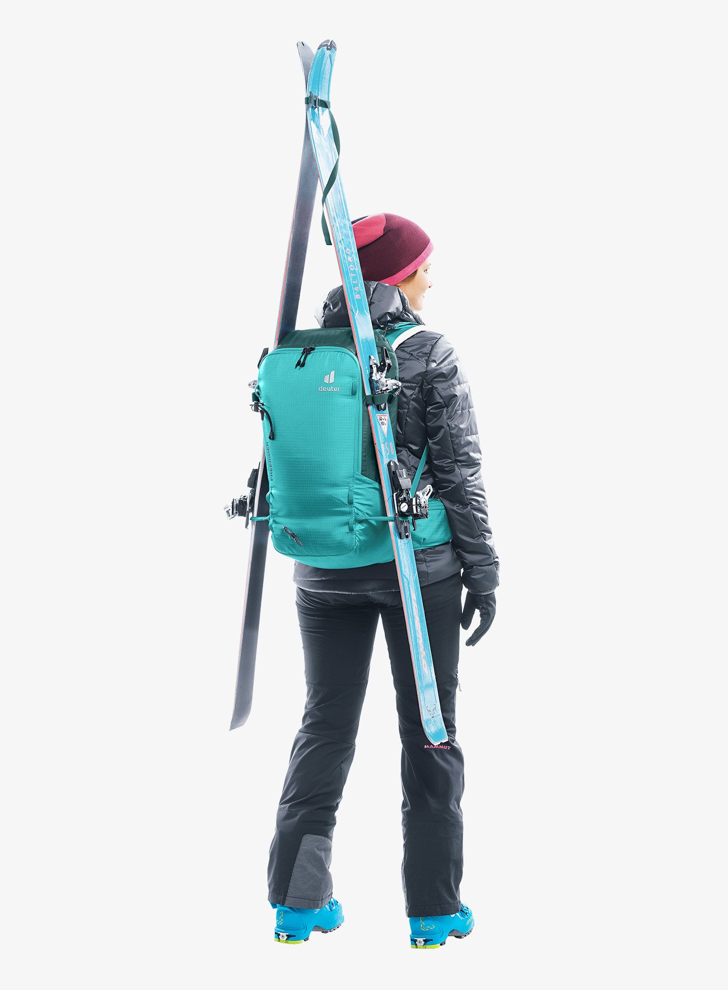 Dámský  skialpový batoh Deuter Freerider 28 SL - dust blue/deep sea