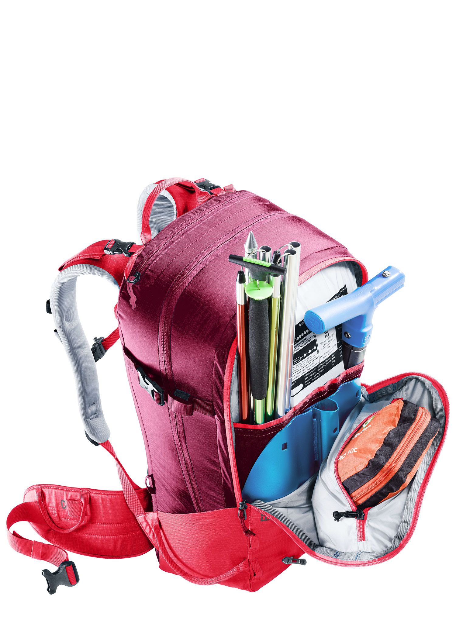 Skialpový batoh Deuter Freerider 28 SL - hibiscus/ruby
