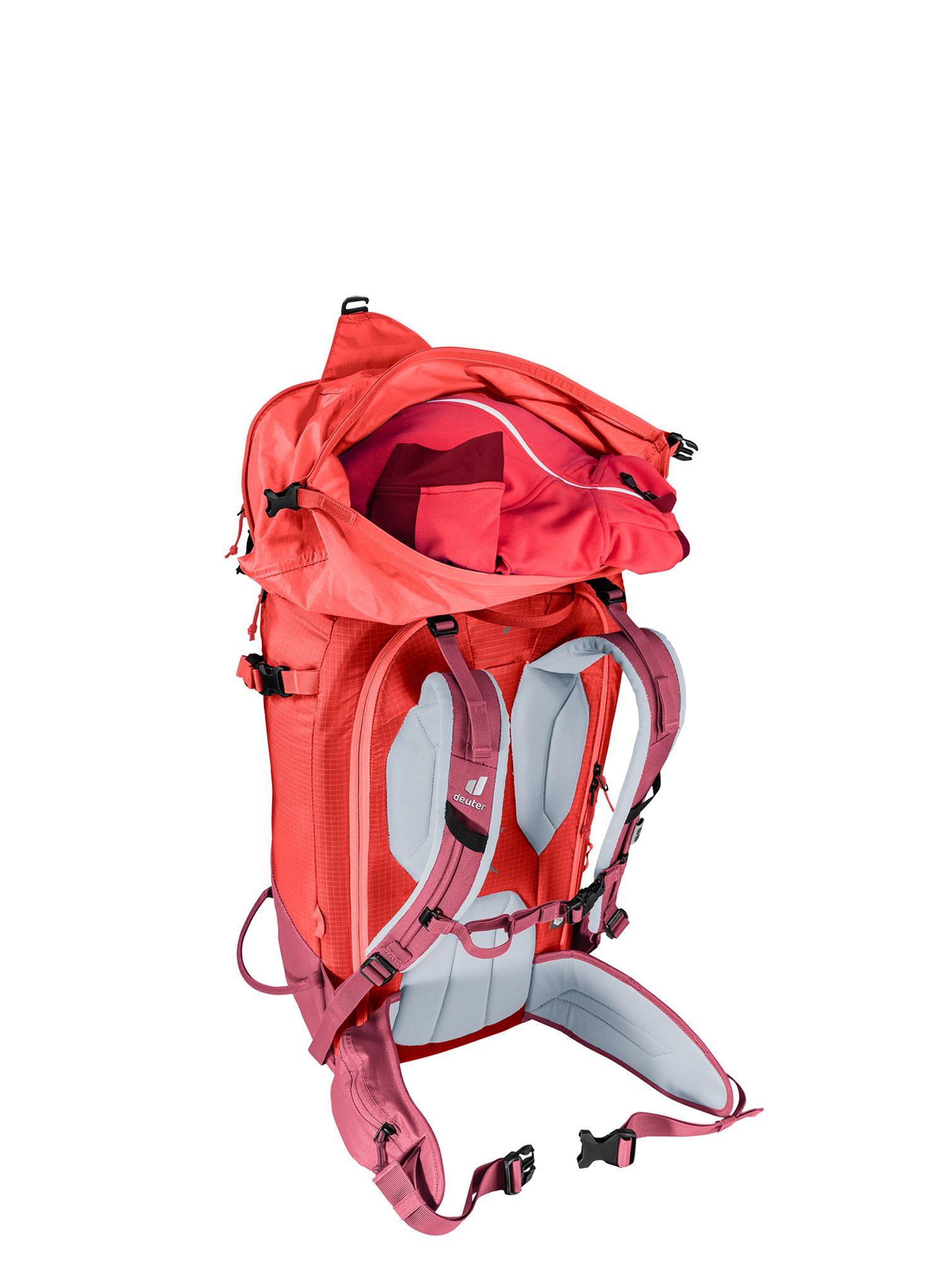 Dámský lyžařský batoh Deuter Freerider Pro 32+ SL - maron/currant
