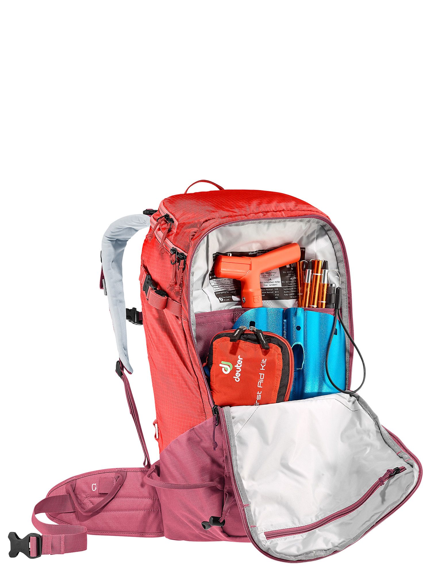 Dámský lyžařský batoh Deuter Freerider Pro 32+ SL - maron/currant
