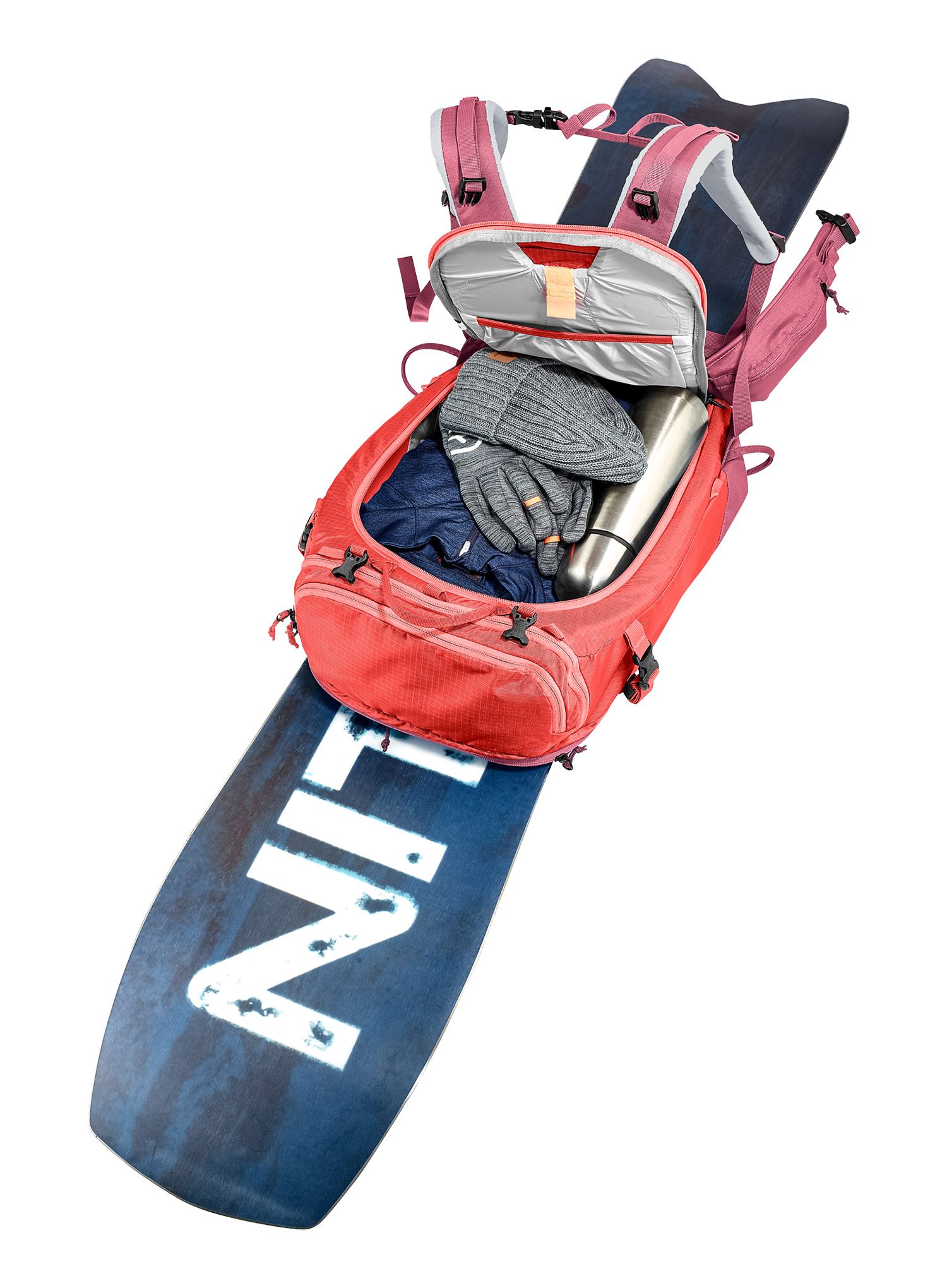 Dámský lyžařský batoh Deuter Freerider Pro 32+ SL - maron/currant