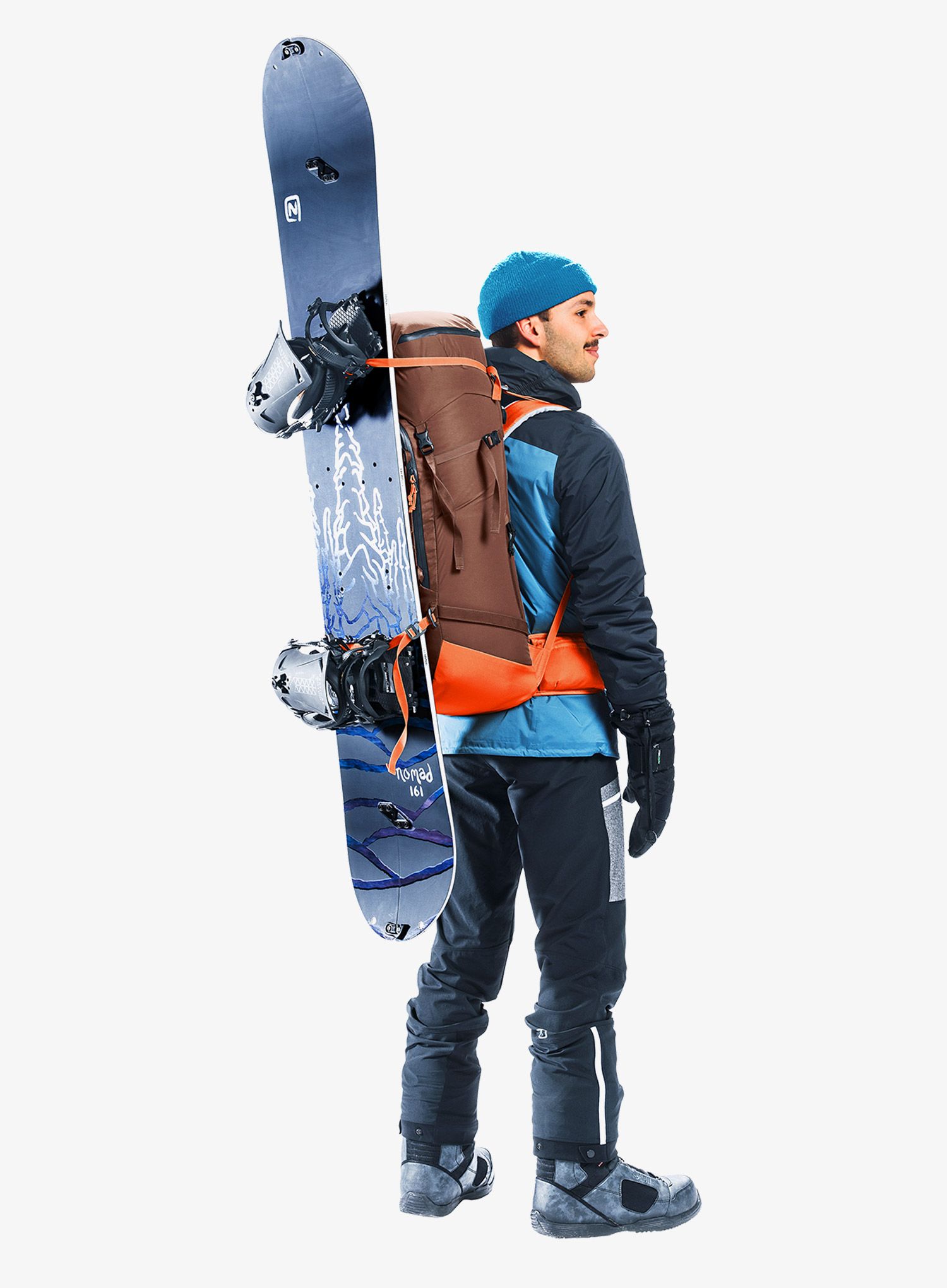 Skialpový batoh Deuter Freescape Pro 40+ - umbra/papaya