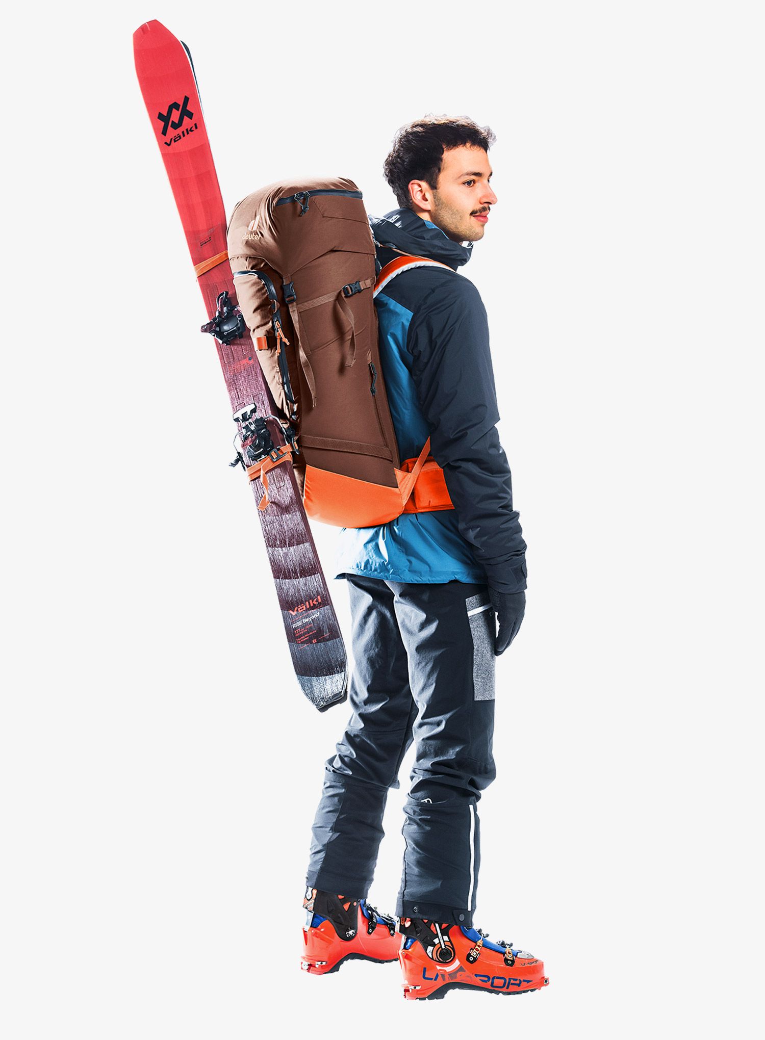 Skialpový batoh Deuter Freescape Pro 40+ - umbra/papaya